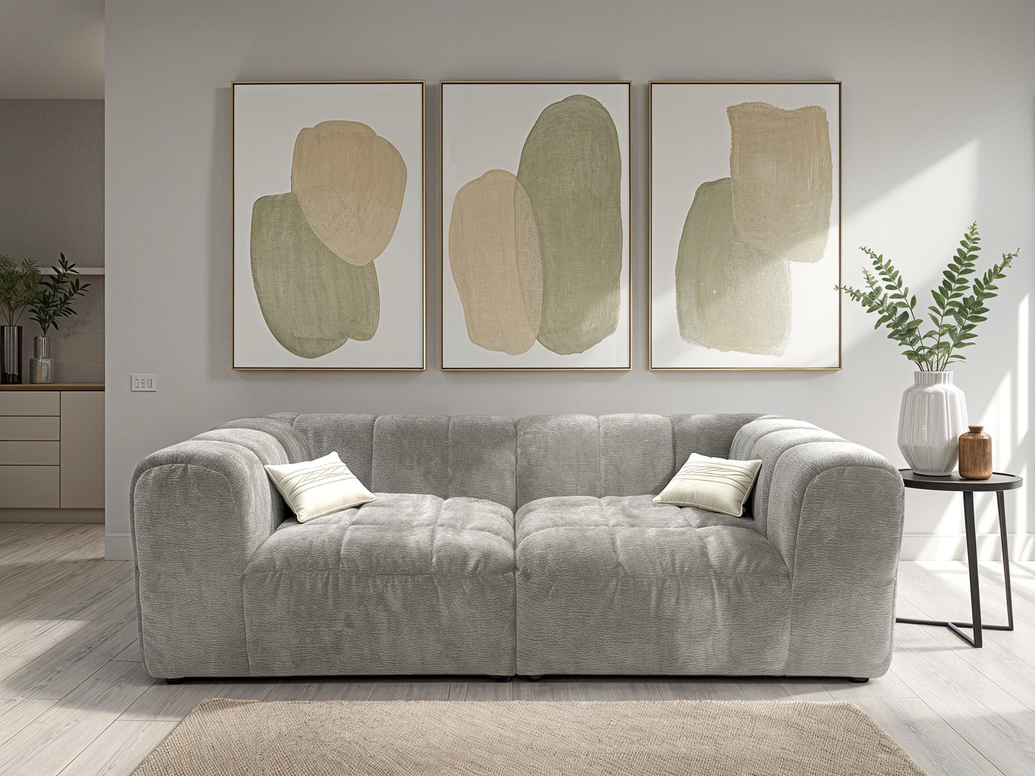 DOMO collection Big-Sofa »Ghent Megasofa in 2 Breiten, modern«, (2 St.), Mit Taschenfederkern und Kassettensteppung