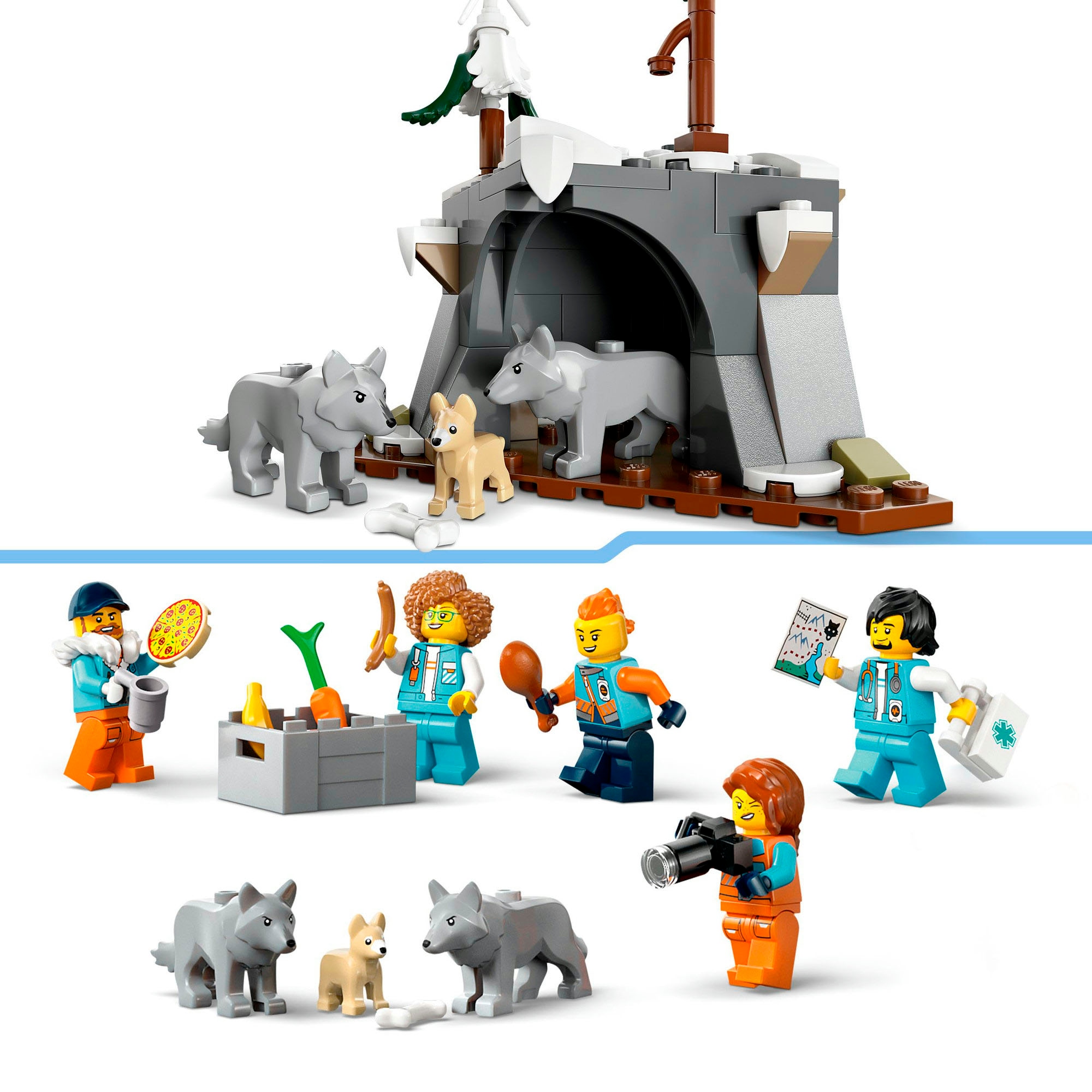 LEGO® Konstruktionsspielsteine »Arktis-Truck mit Labor (60471), LEGO City«, (1064 St.), Made in Europe