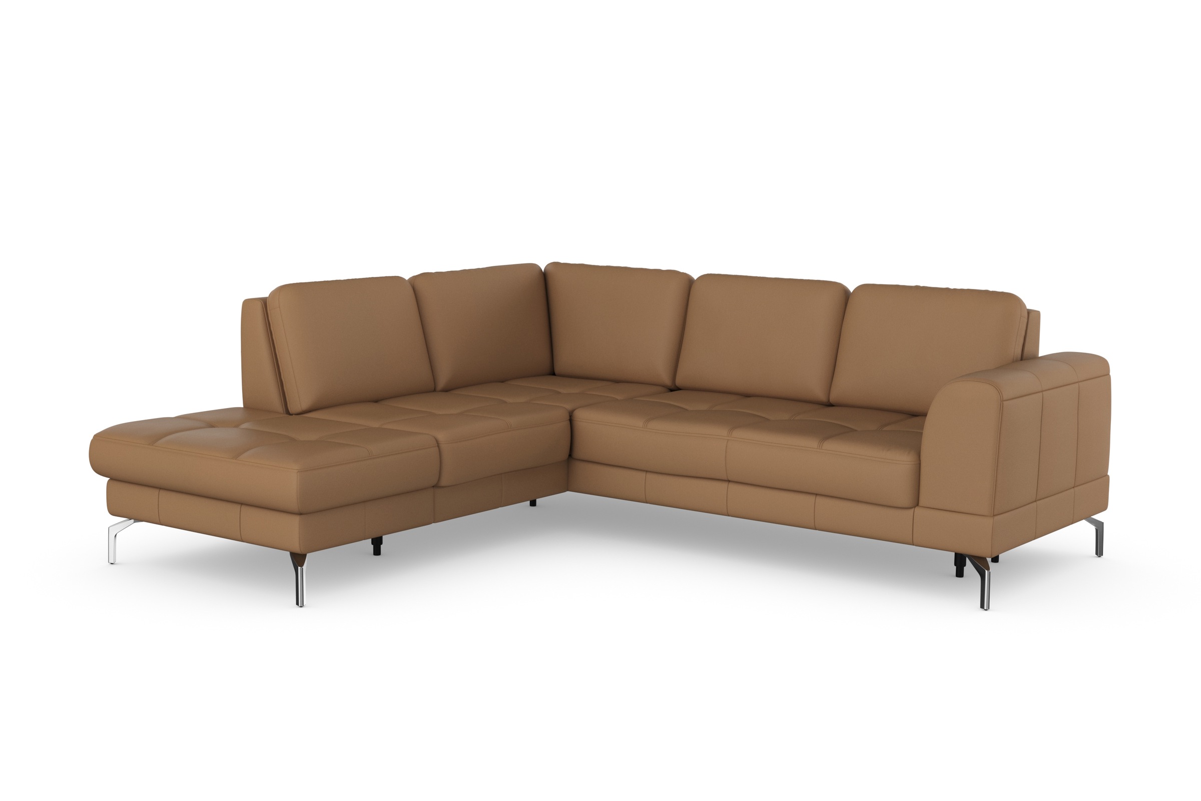 sit&more Ecksofa »Bendigo L-Form«, inklusive Sitztiefenverstellung, Bodenfreiheit 15 cm, in 2 Fußfarben