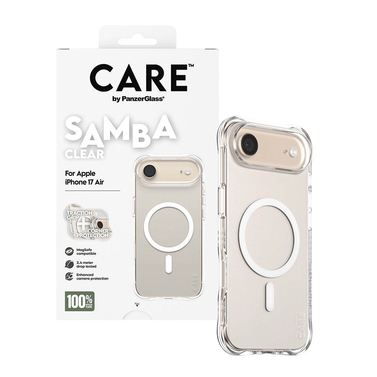 CARE by PanzerGlass Handyhülle »Samba MagSafe Case für Apple iPhone Air« Apple iPhone Air Backcover, Schutzhülle, Handyschutzhülle, Case, Schutzcase, stoßfest