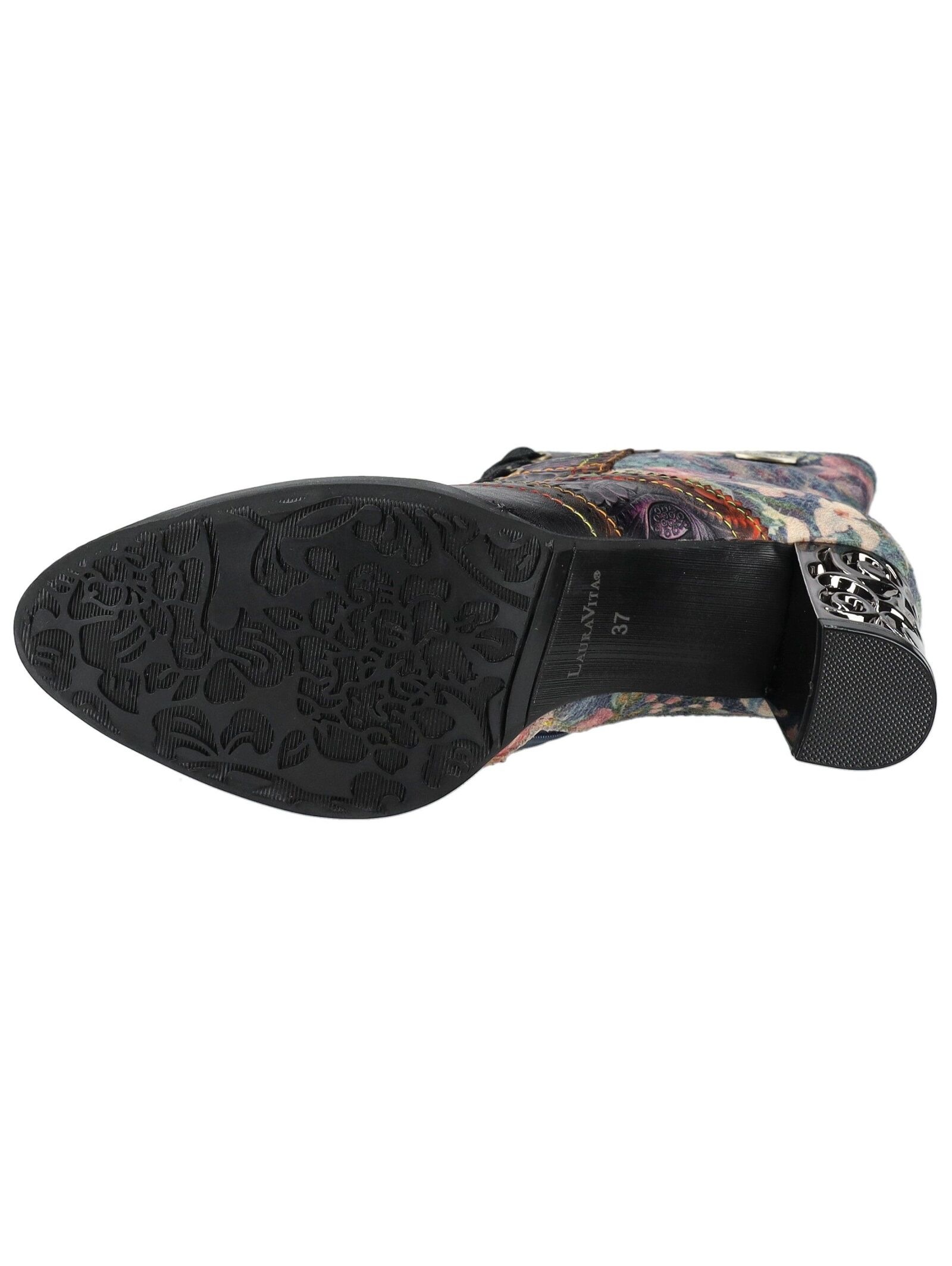 LAURA VITA High-Heel-Stiefelette »LAURA VITA Stiefelette Leder/Textil«