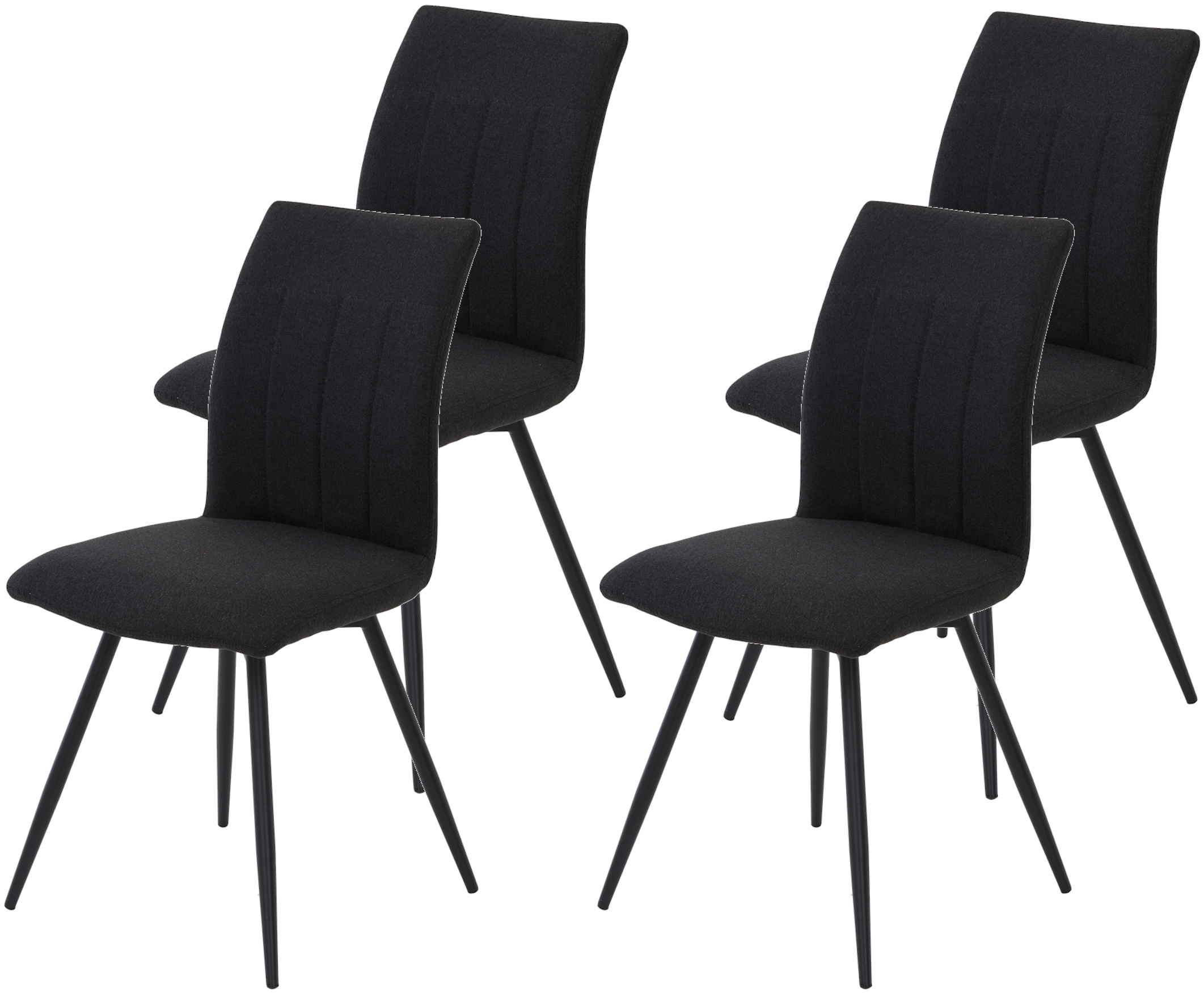 HELA Drehstuhl »Vierfußstuhl RIO«, (Set), 4 St., Webstoff, Esszimmerstuhl, günstig online kaufen