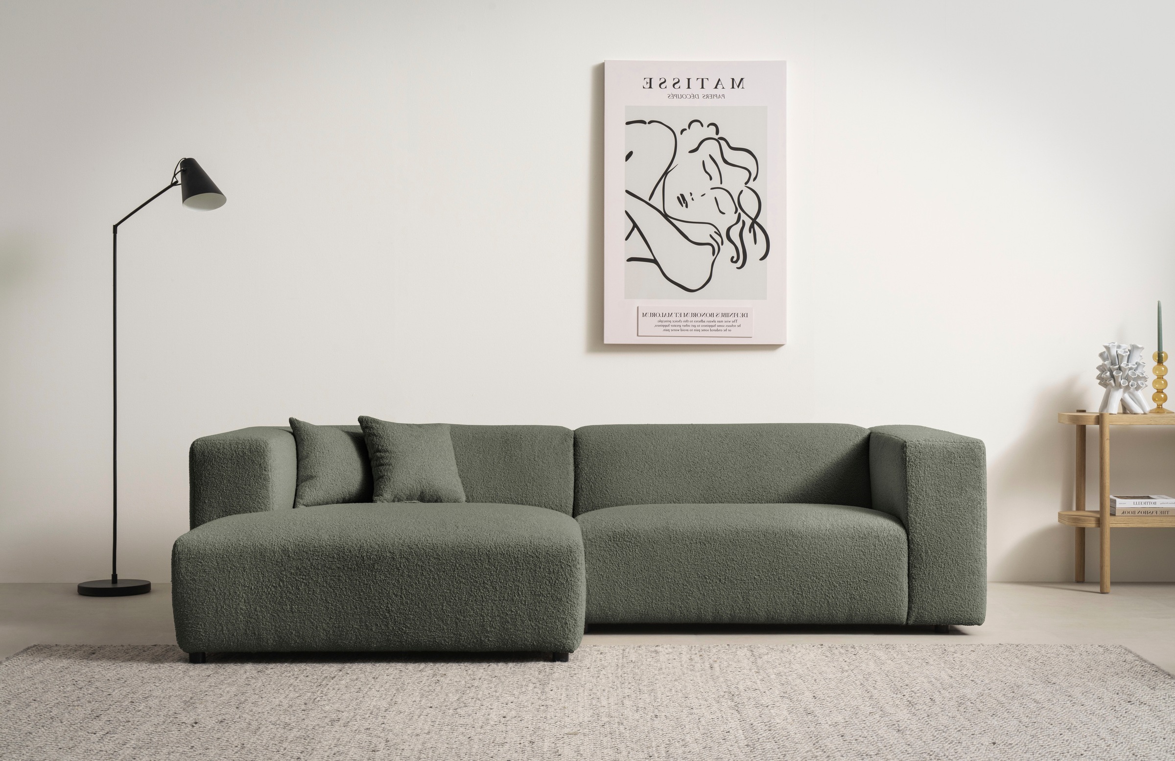 Home affaire Ecksofa »BAKELS, L-Form in Cord oder Boucle-Stoff, moderne Cou günstig online kaufen