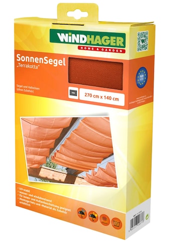 Windhager Sonnensegel, für Seilspannmarkise, inklusive Laufhaken, 2,7x1,4 m kaufen