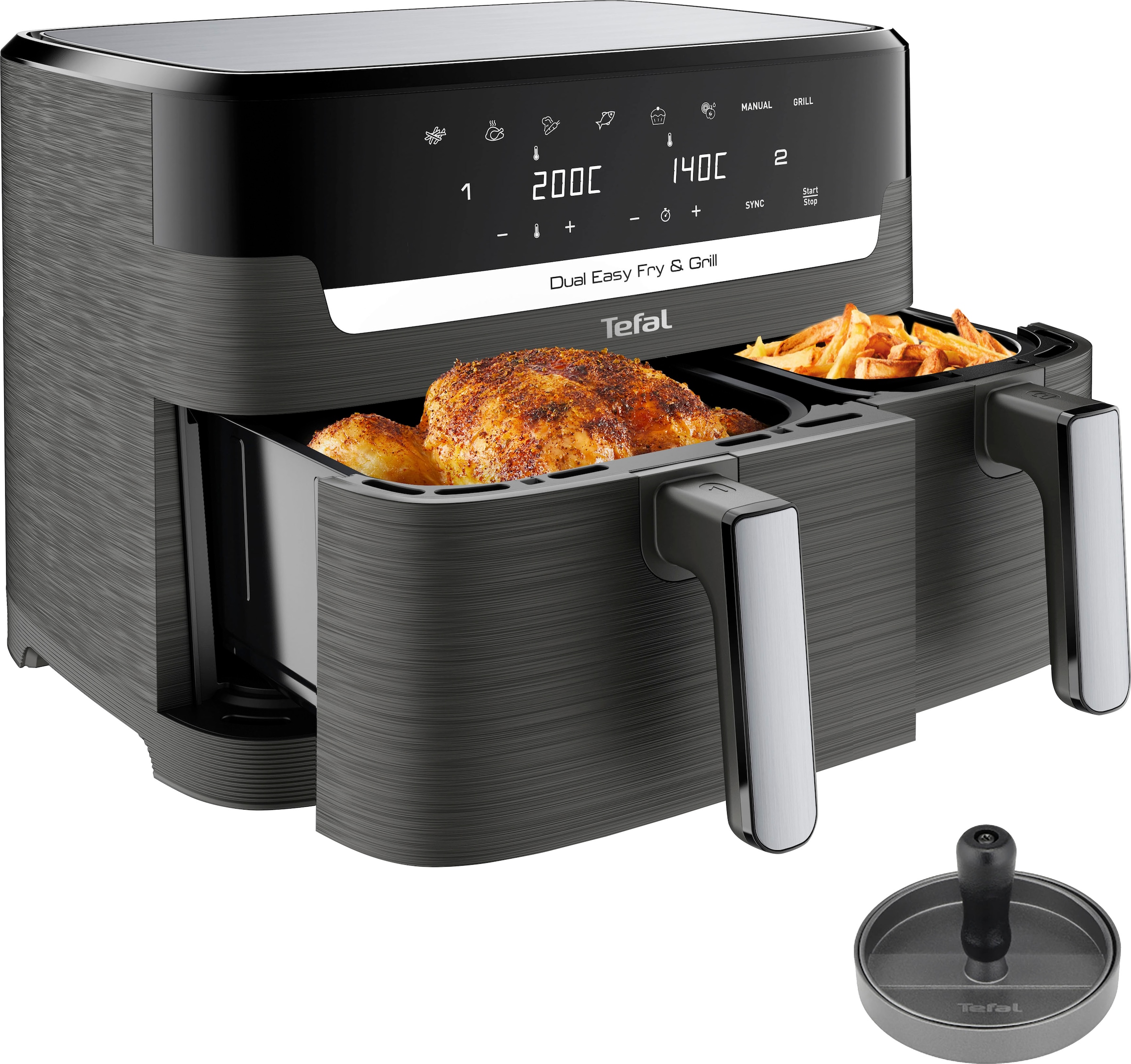 Tefal Heißluftfritteuse »EY905B Dual Easy Fry & Grill«, 2700 W, Doppelkamme günstig online kaufen