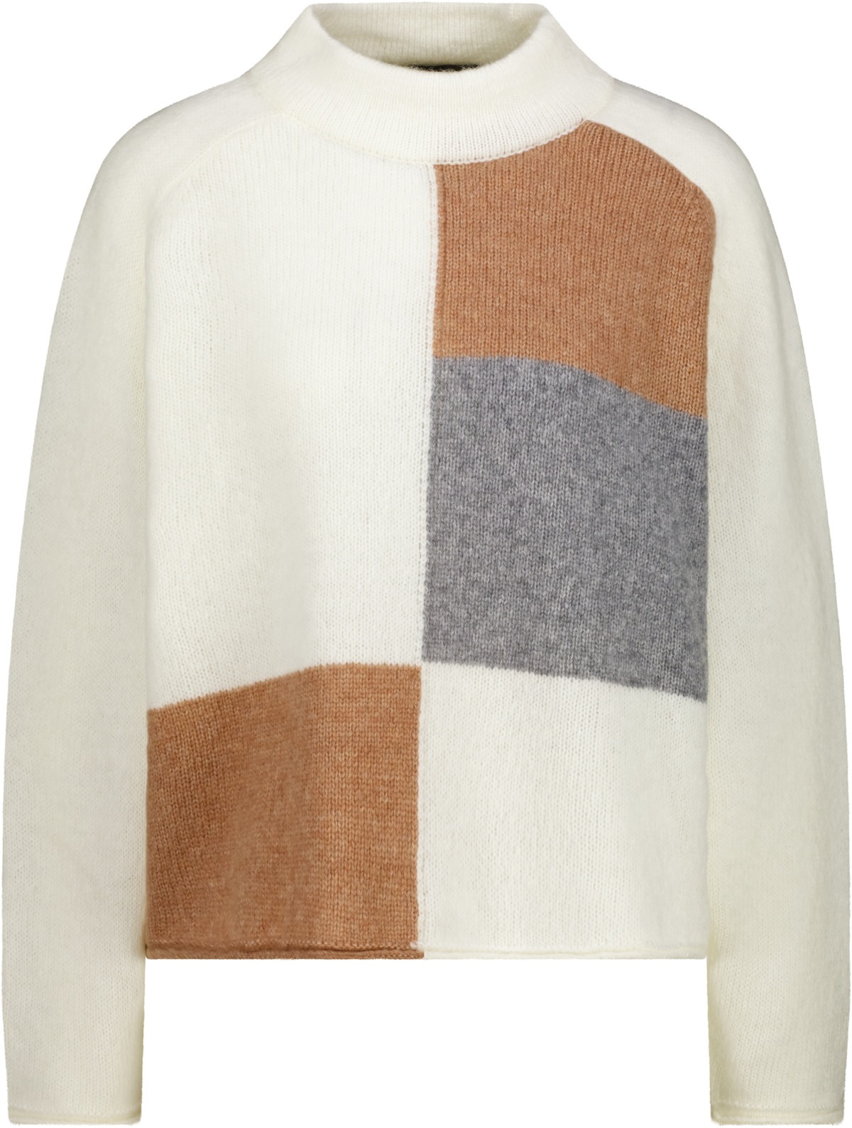 Monari Strickpullover »Pullover Coloblock« Regular fit mit Stehkragen, Wollmix