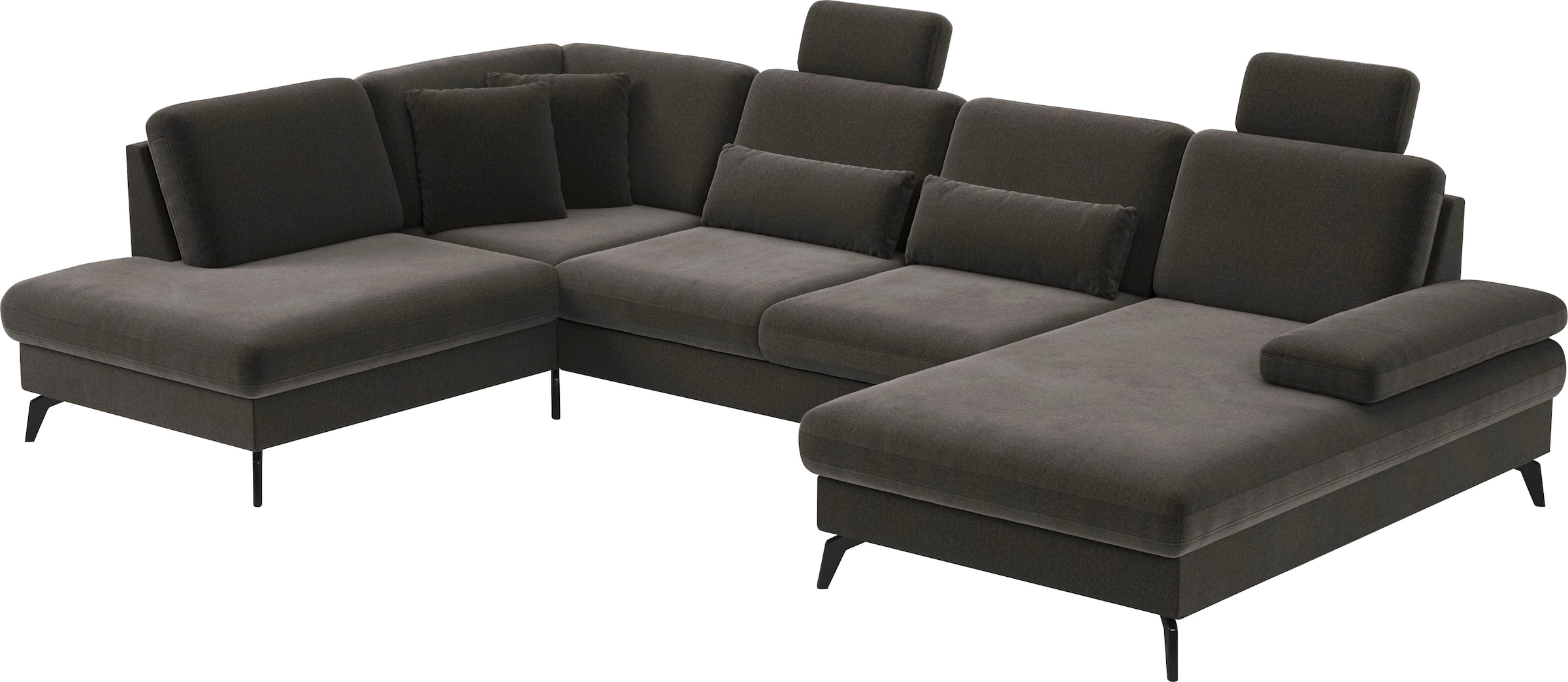 sit&more Wohnlandschaft »Morris U-Form, inkl. Sitztiefenverstellung« wahlweise mit Armteilverstellung, Bettfunktion & Bettkasten