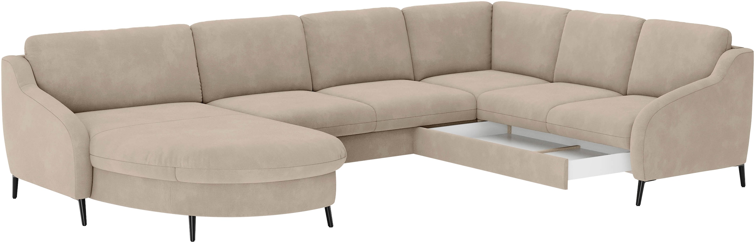 sit&more Wohnlandschaft »Soul U-Form«, wahlweise mit Bettfunktion und Schubkasten