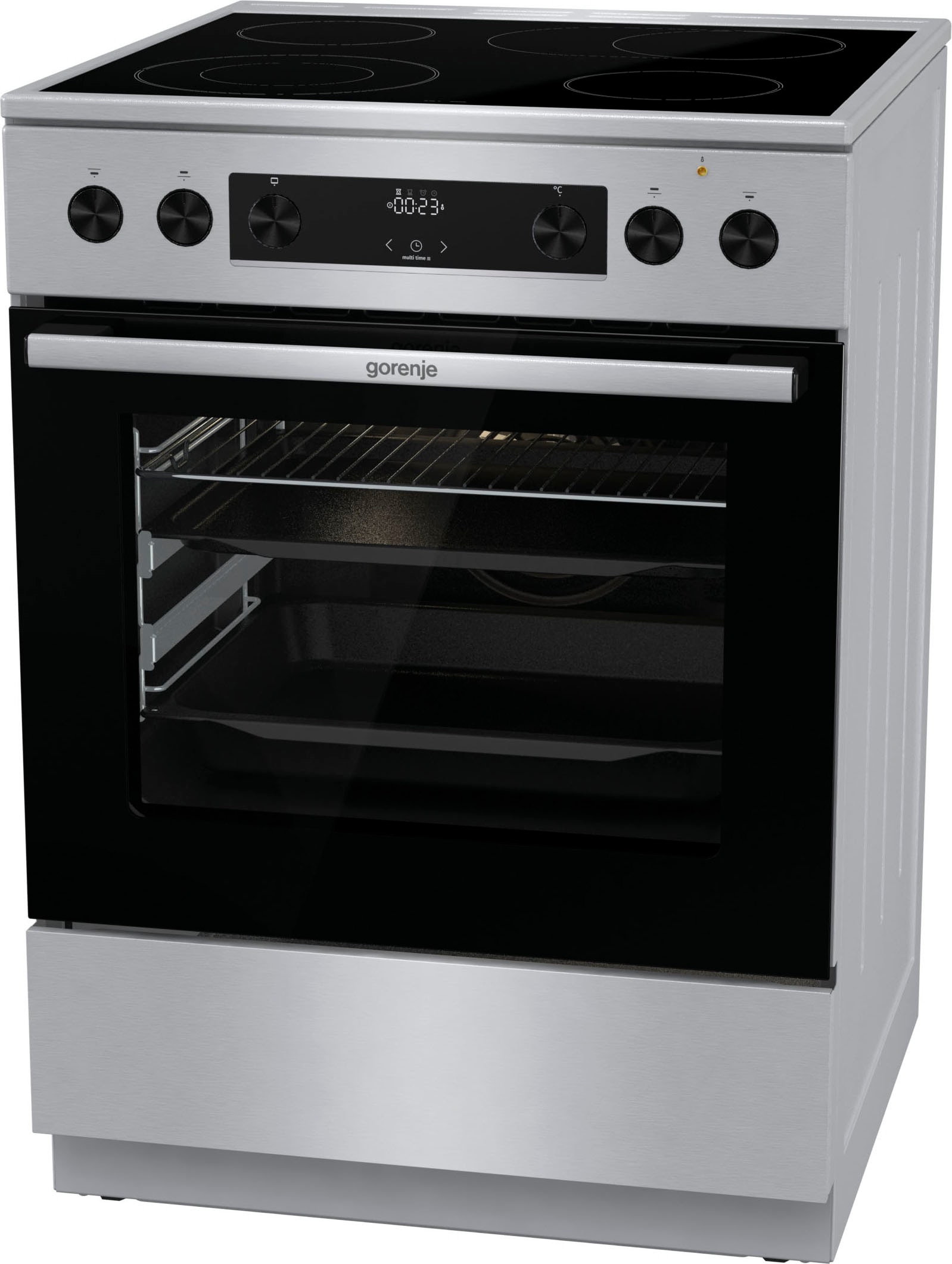GORENJE Elektro-Standherd »GECS6C70XPA«, mit 2-fach-Teleskopauszug, Aqua Clean, Knusprig genießen – ganz ohne Extra-Kalorien - dank AirFry-Funktion