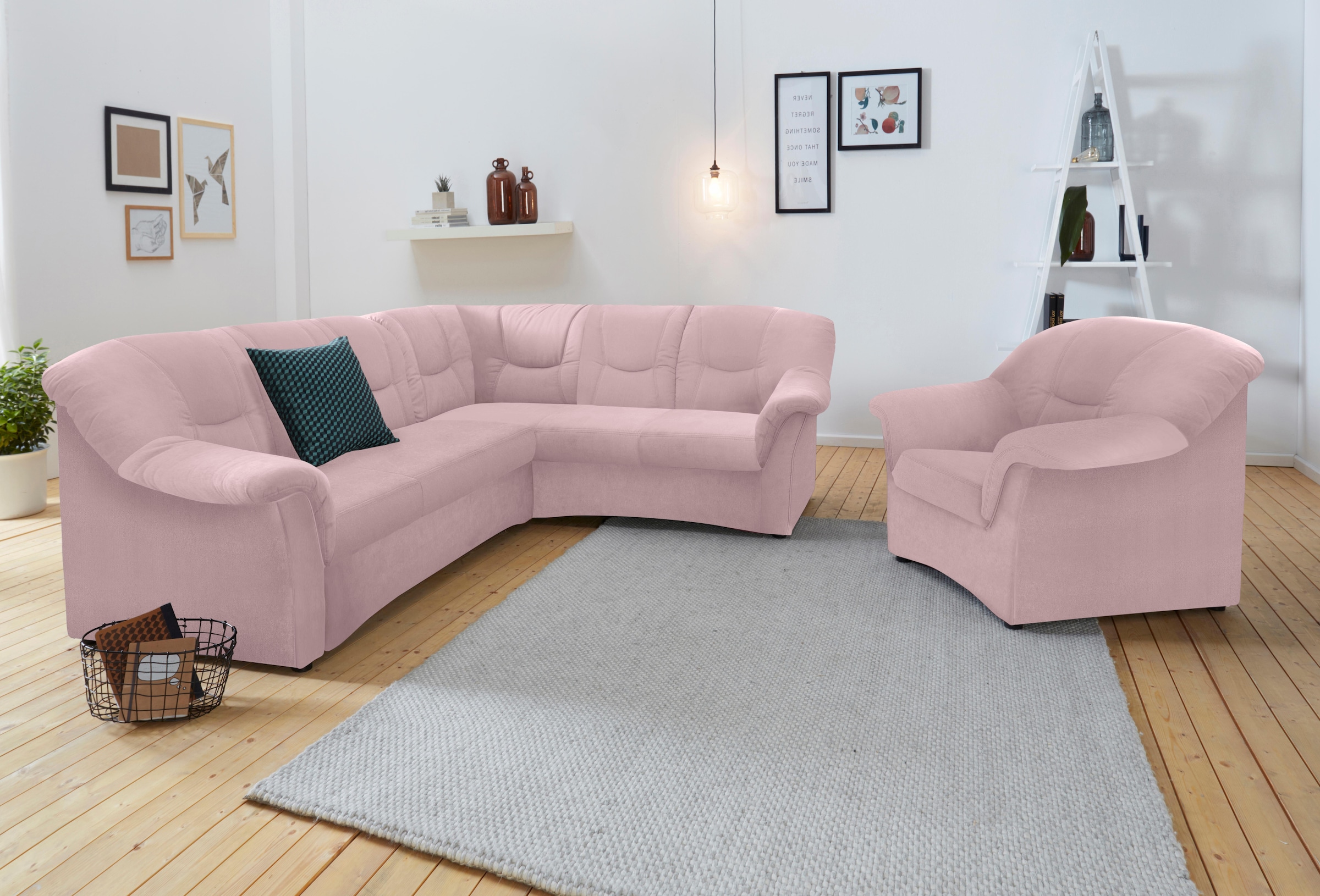 DOMO collection Ecksofa »Sarafina zeitlos und komfortabel, optional mit Fed günstig online kaufen