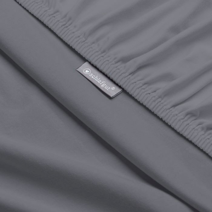 Schlafgut Spannbettlaken »Mako-Jersey aus 100% Baumwolle, Bettlaken«, für Matratzen bis 20 cm Höhe, in 90x200, 140x200 oder 180x200 cm
