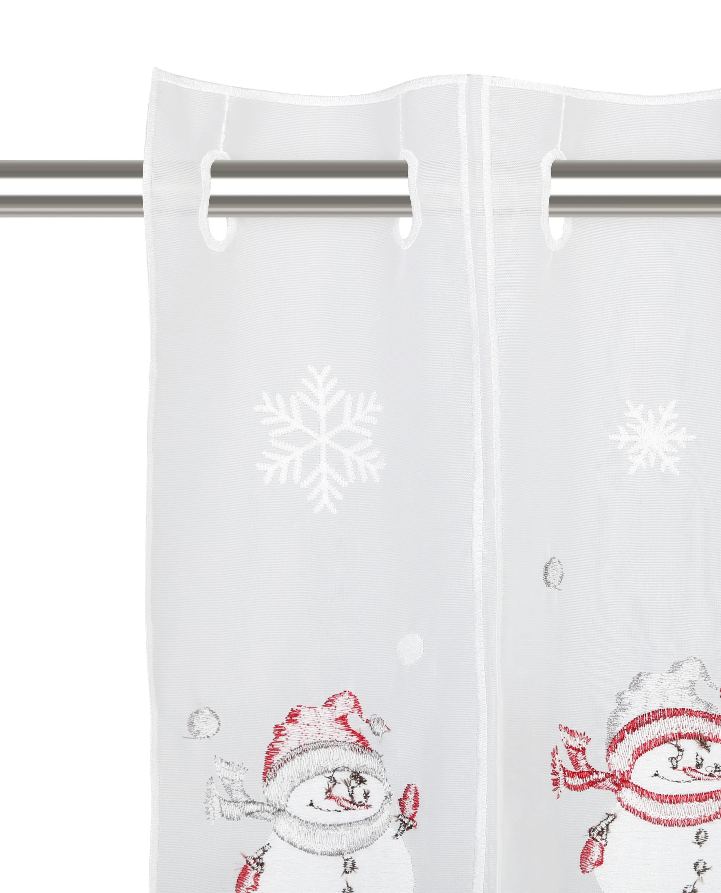 my home Scheibengardine »Snowman«, (1 St.), Transparent, Voile, Polyester  bequem und schnell bestellen | Scheibengardinen