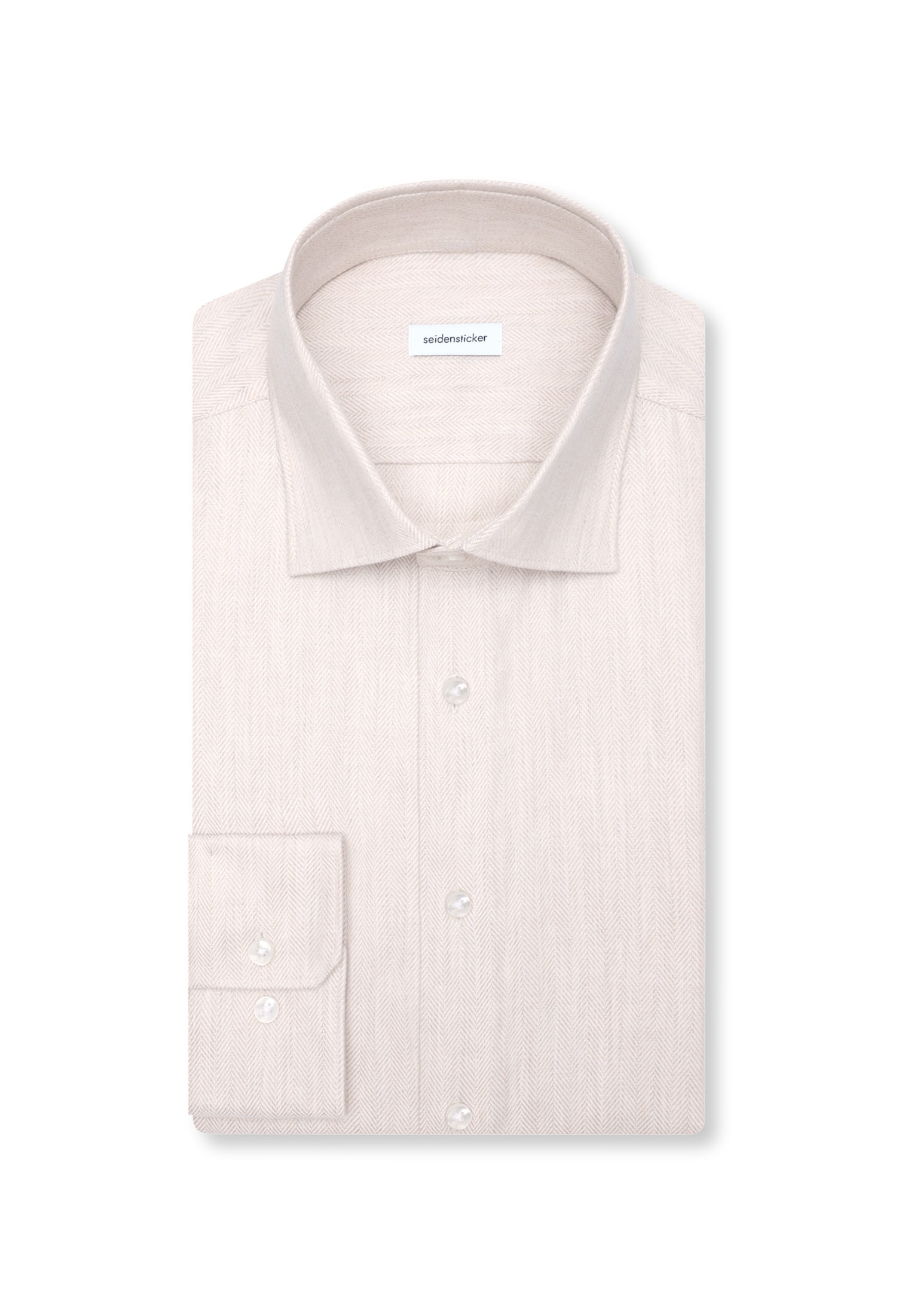 seidensticker Flanellhemd »Schwarze Rose« Slim 1/1 Kentkragen Fischgrat