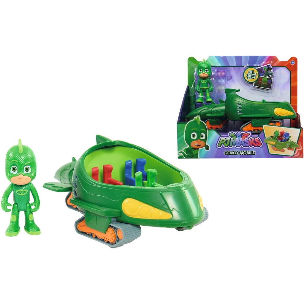 SIMBA Spielzeug-Auto »PJ Masks, Gecko mit Geckomobil«