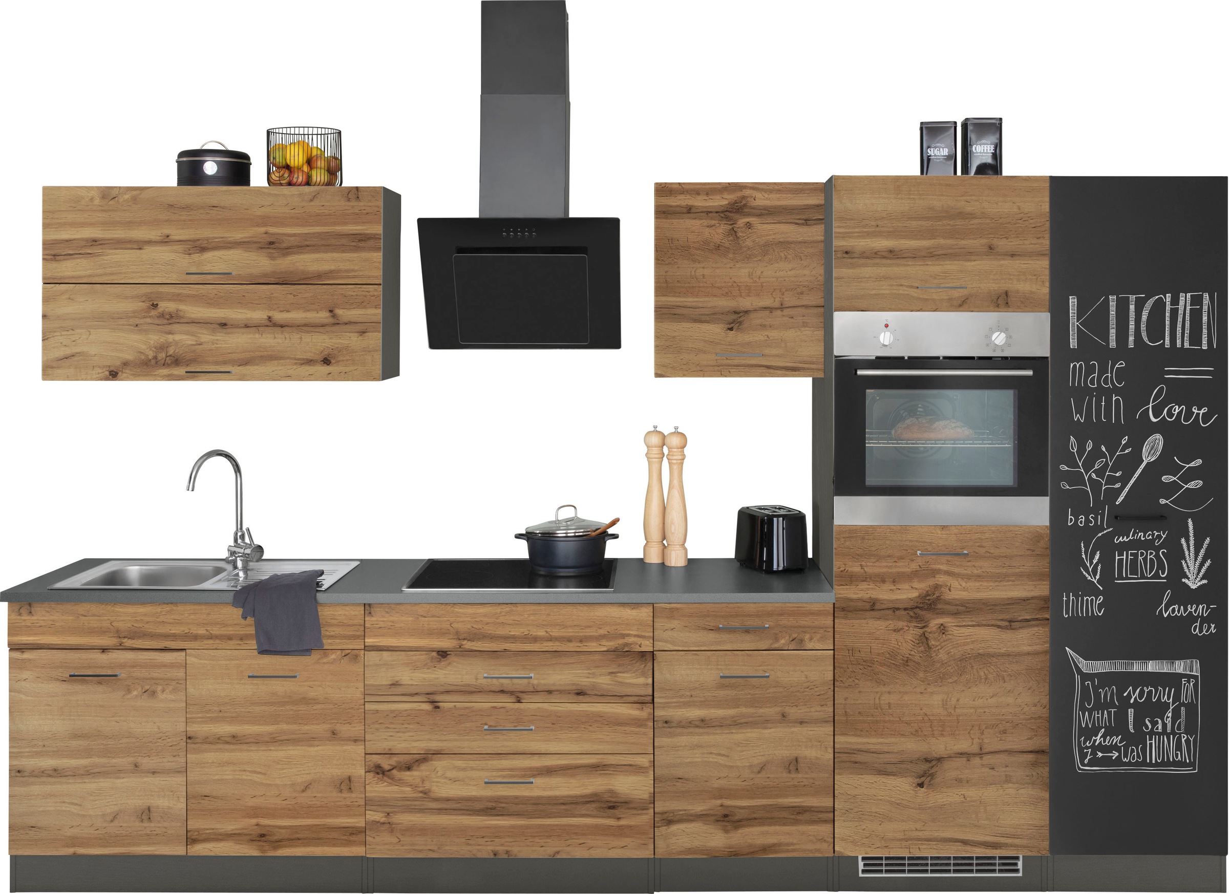 KOCHSTATION Küchenzeile »KS-Trier«, mit E-Geräten, Breite 340 cm günstig online kaufen