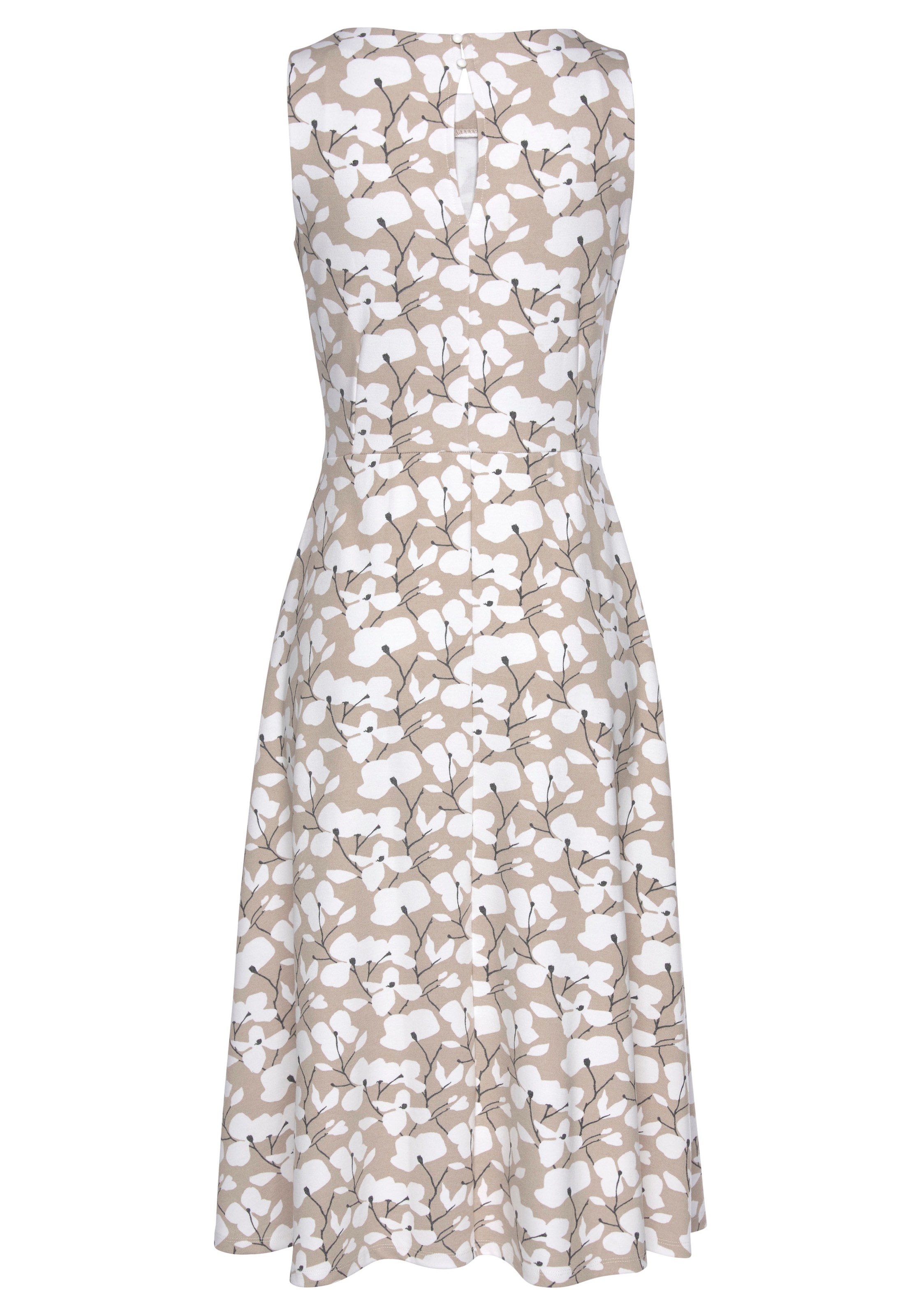 Beachtime Midikleid, mit Blumendruck, aus Jersey, A-Linien-Kleid