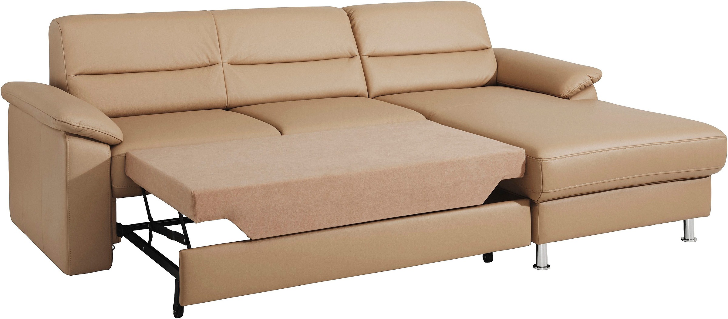 sit&more Ecksofa »Ascara L-Form«, inklusive Boxspring/Federkern-Polsterung, wahlweise mit Bettfunktion