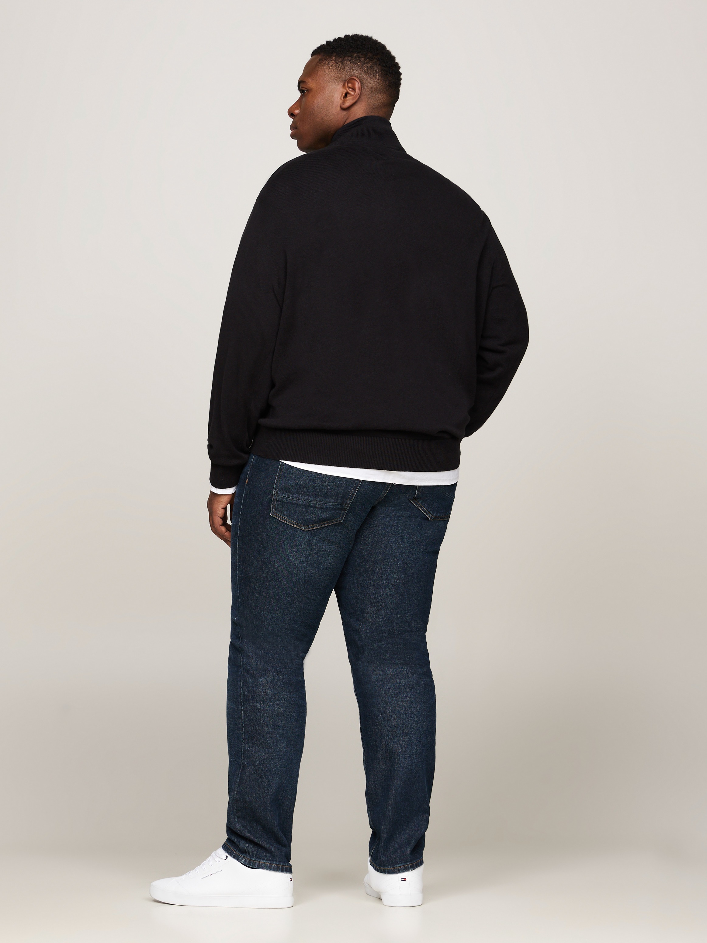 Tommy Hilfiger Big & Tall Troyer »BT-PIMA ORG CTN CASHMERE ZMOCK-B« Große Größen