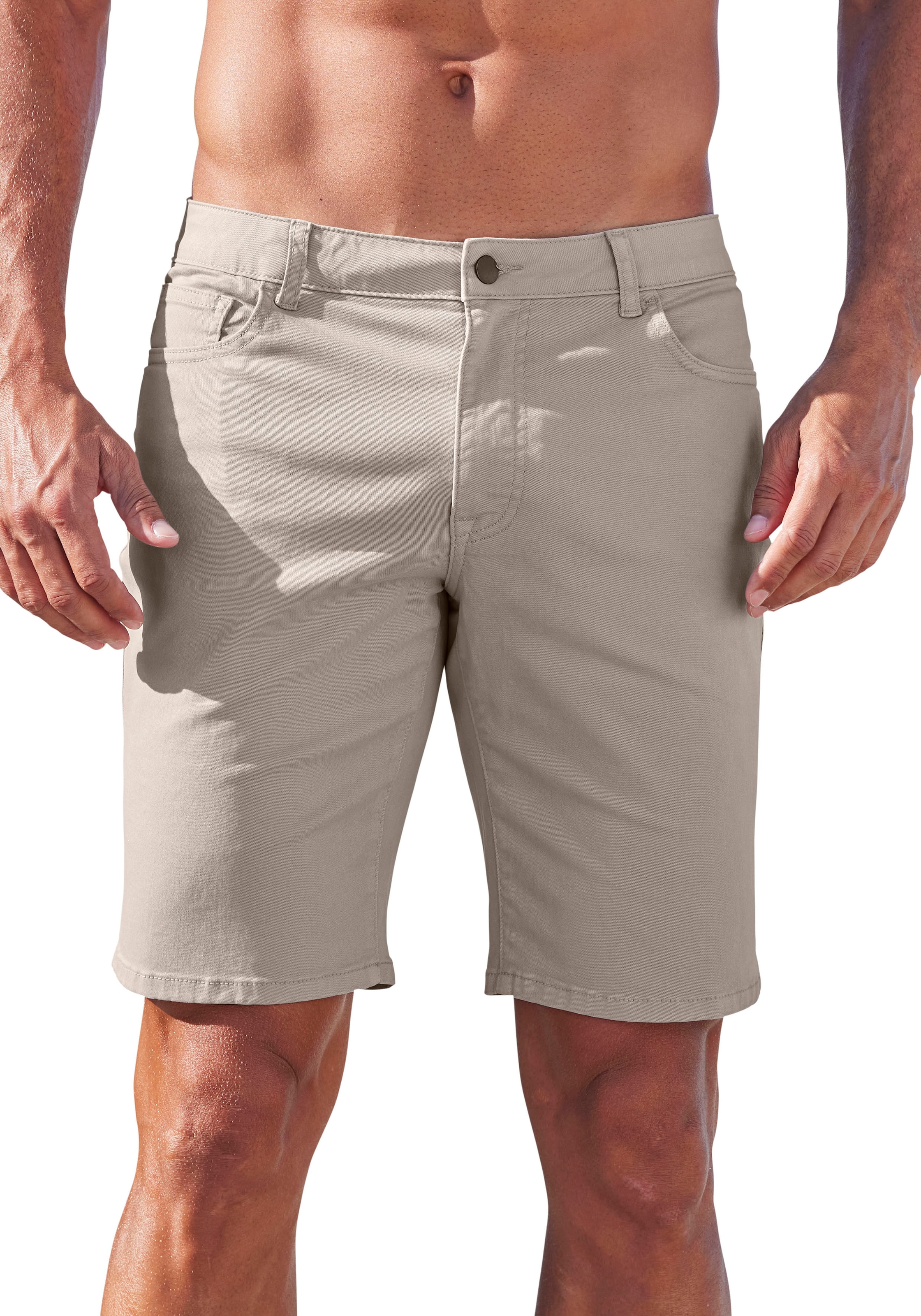 John Devin Chinoshorts »regular-fit«, 5-Pocket Chino-Shorts aus elastischer Baumwoll-Qualität