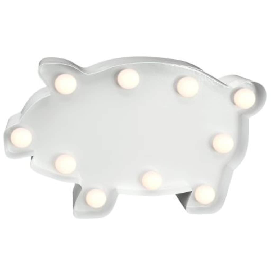 MARQUEE LIGHTS LED Dekolicht »Pig«, 10 flammig-flammig