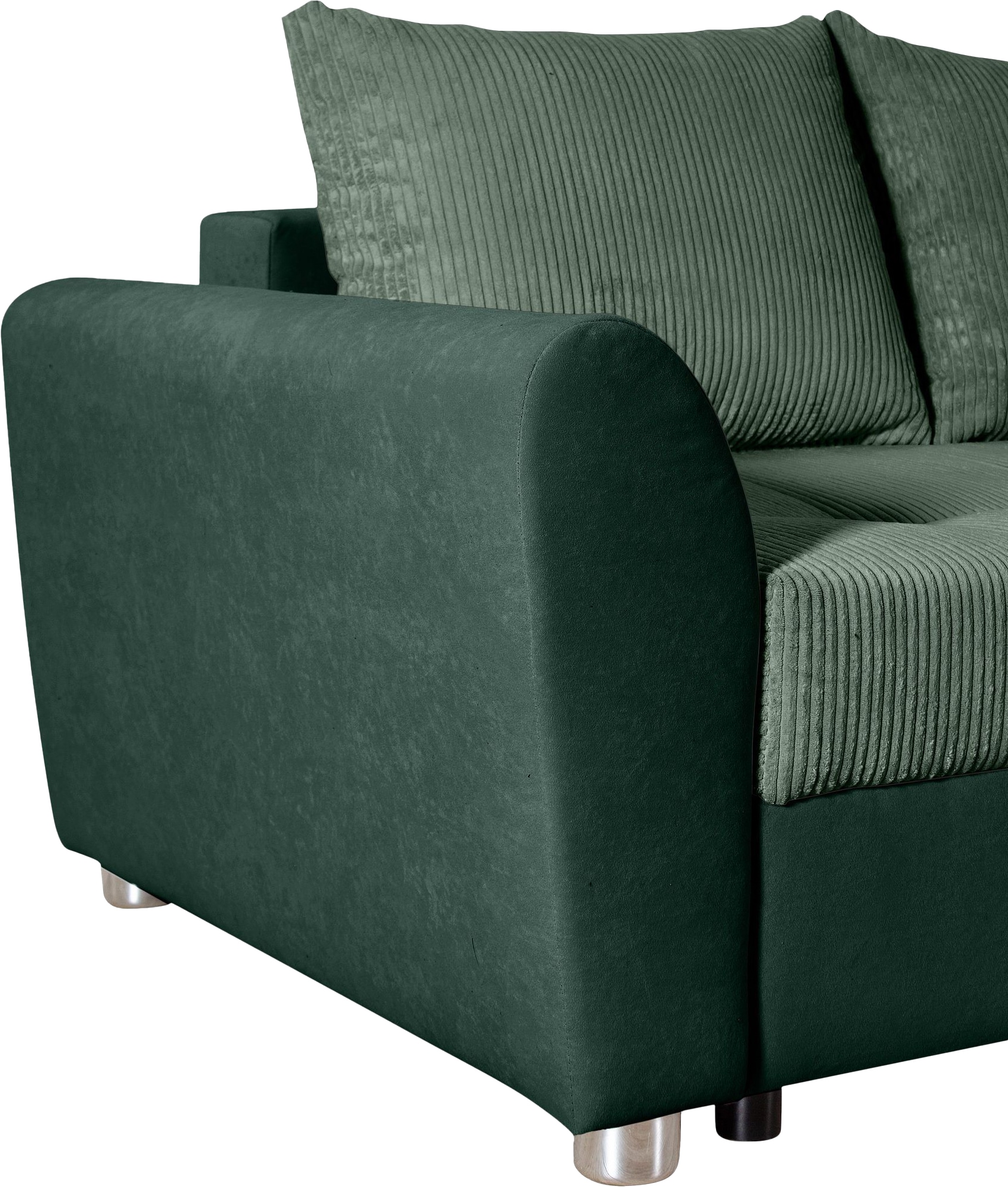 COLLECTION AB Ecksofa »JANA L-Form«, Ecksofa,Bettfunktion,Bettkasten,Bonnelfederkern,Rückenkissen