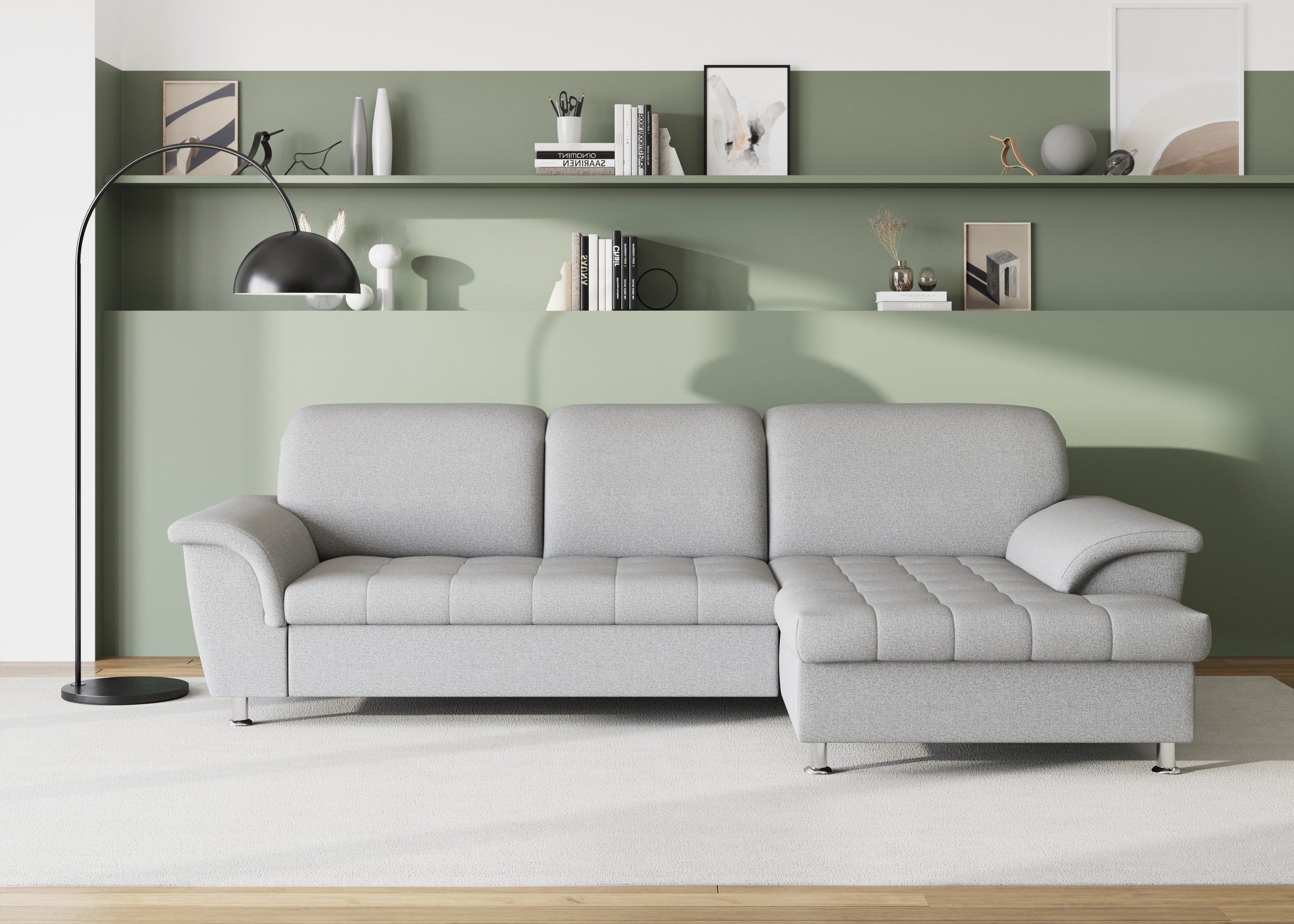 DOMO collection Ecksofa »Franzi Steppung im Sitzbereich B7T/H: 278/162/80 c günstig online kaufen