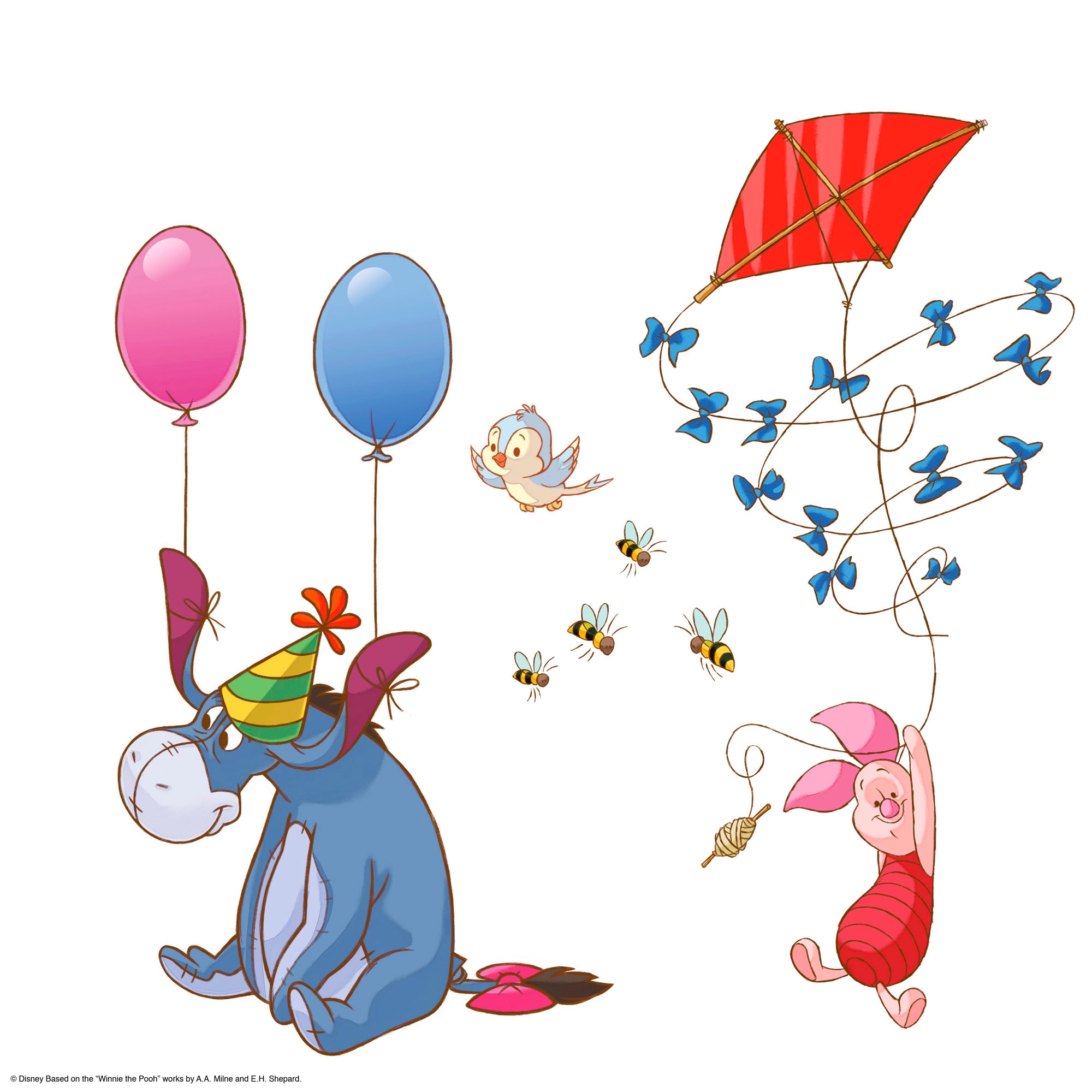 Komar Wandtattoo »Window Sticker Winnie the Pooh - Größe 31 x 31 cm«, (13 St.), selbsthaftend, Fensteraufkleber, Kinderzimmer
