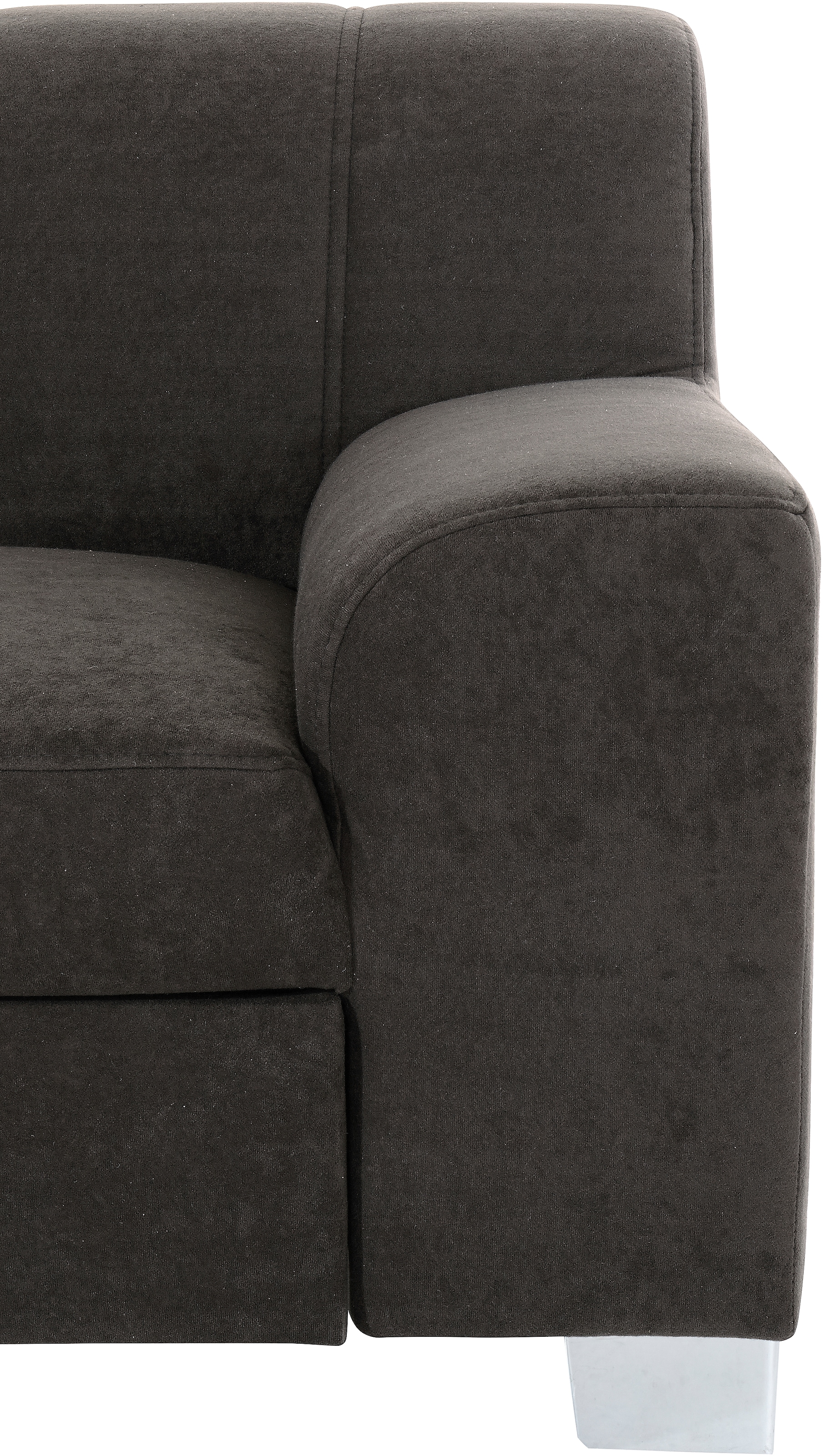 INOSIGN Ecksofa »Turah incl. Zierkissen, moderne Steppung, auch in Leder«, wahlweise mit Bettfunktion, Schlafsofa, B/T/H: 239/152/75 cm, L-Form