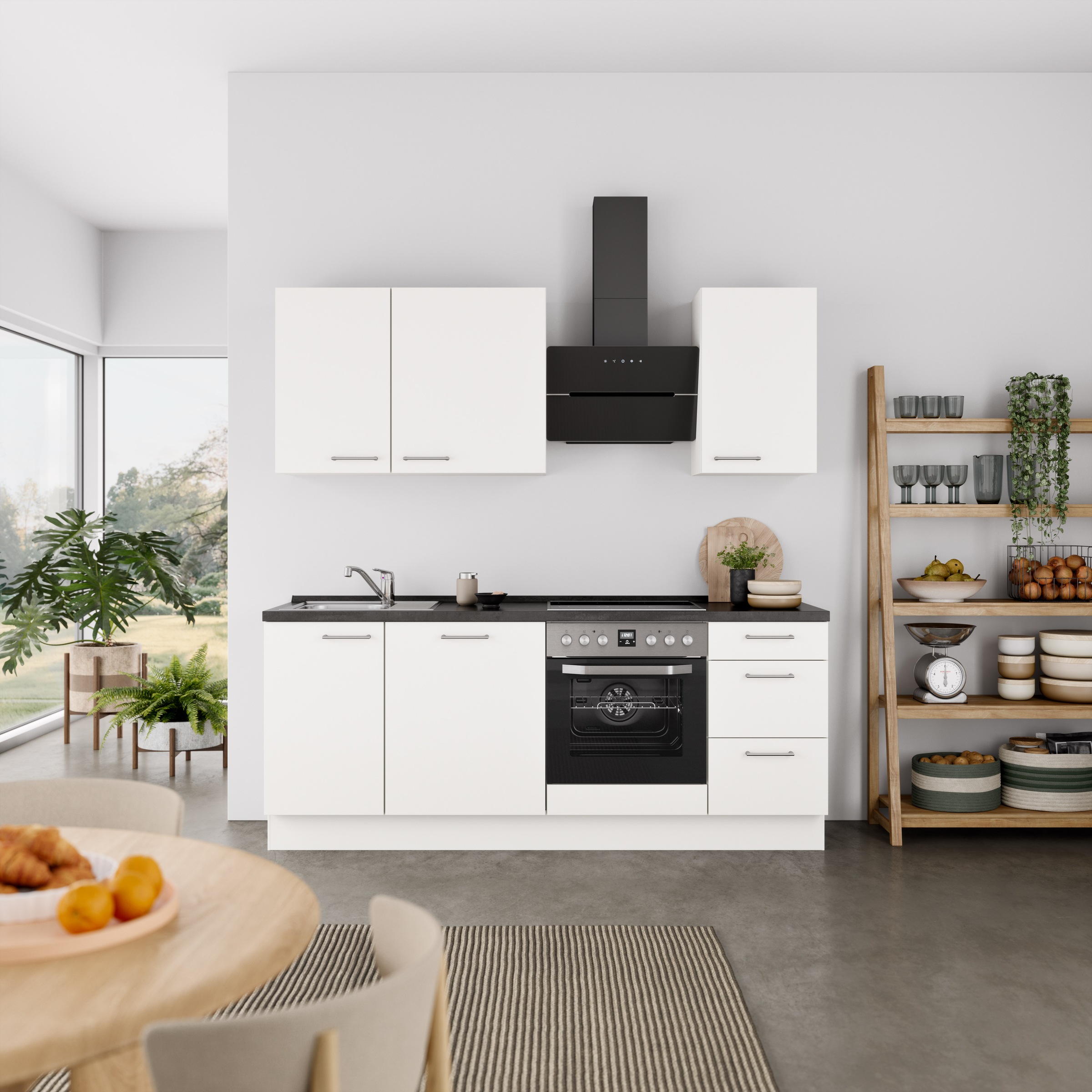 nobilia® Küchenzeile »"Laser II", Ausrichtung wählbar, Breite 210 cm« vormo günstig online kaufen