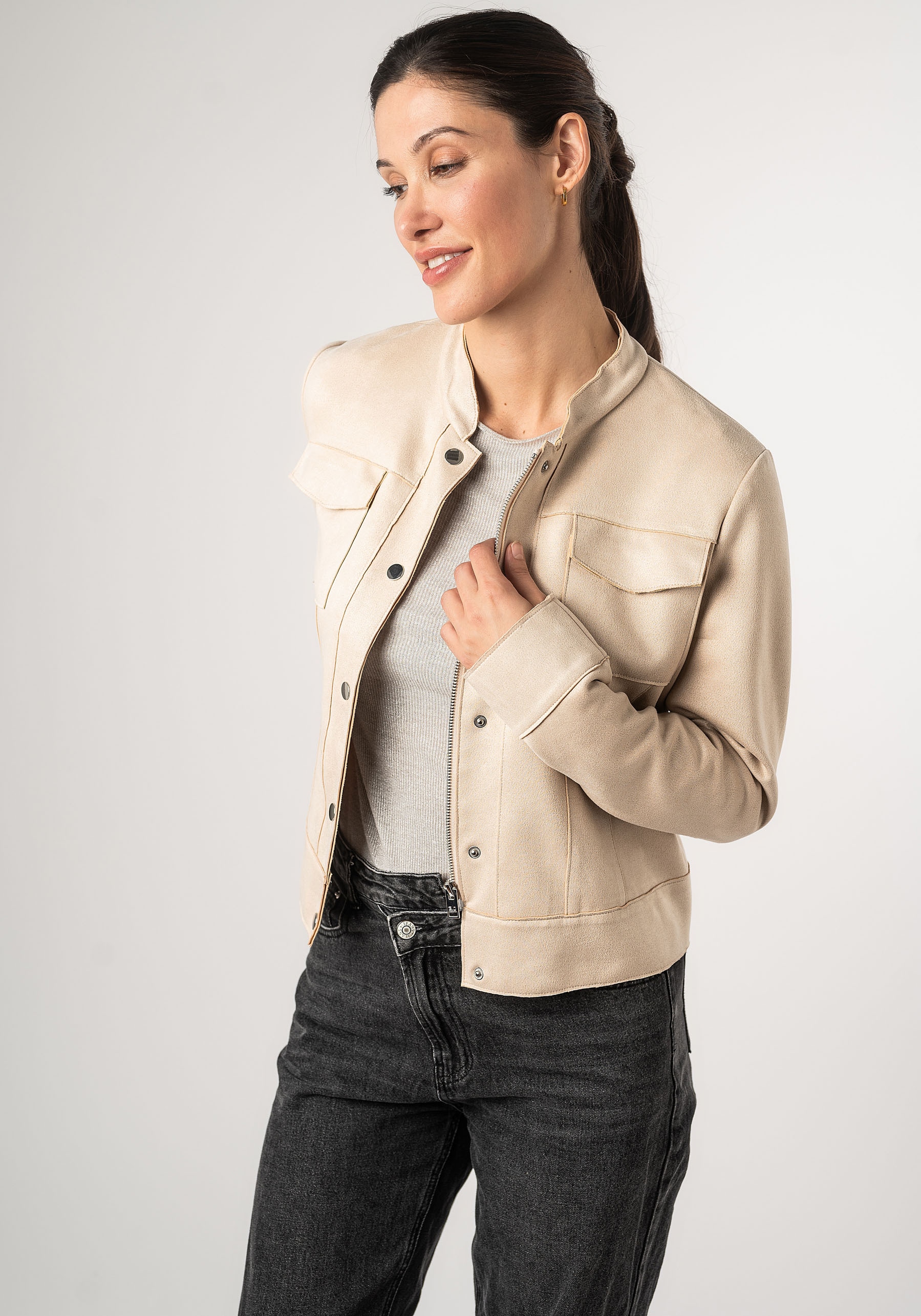 Mauritius Lederimitatjacke »2Wmaryama«, in Unifarbe