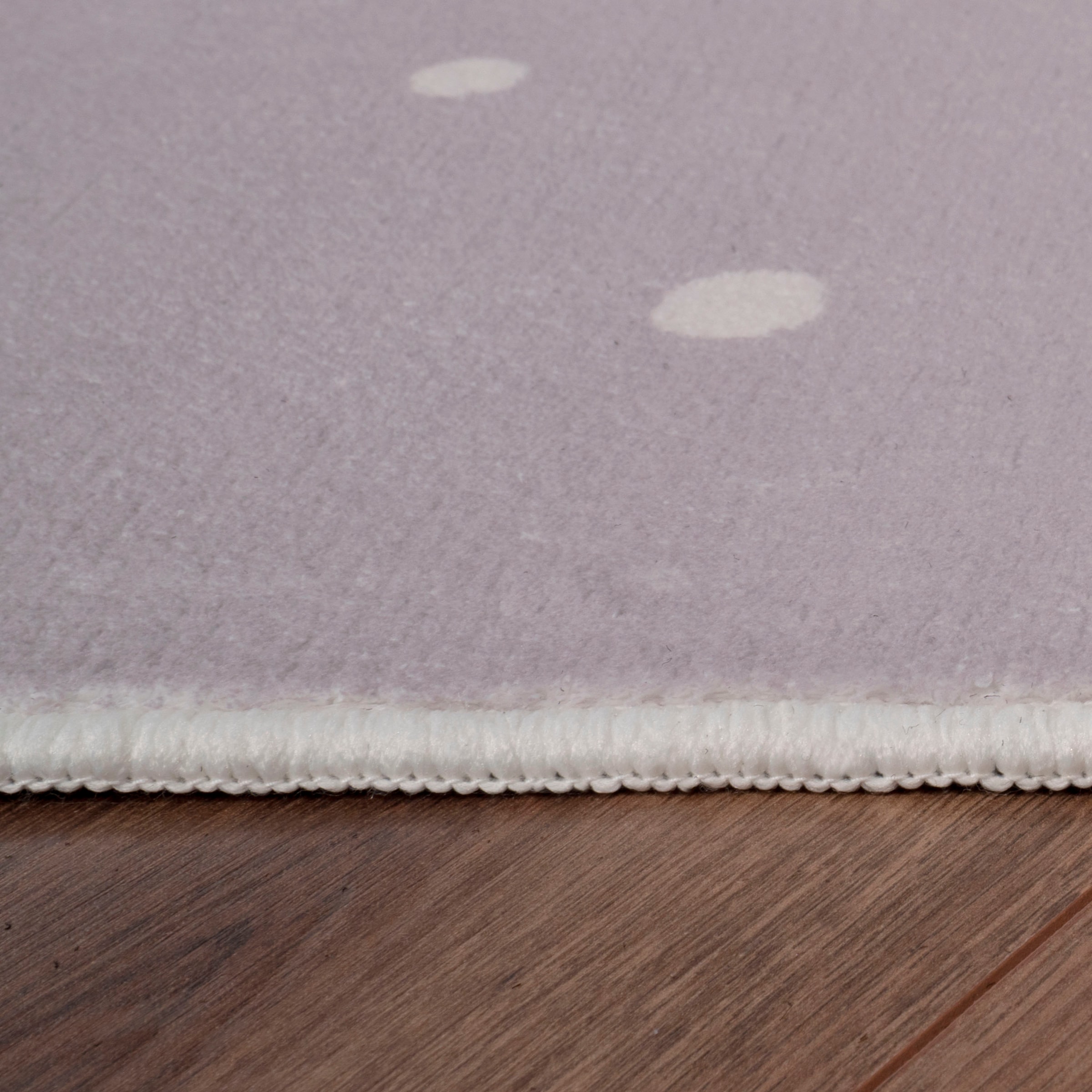 Paco Home Kinderteppich »Eliz 392«, rechteckig, 12 mm Höhe, Kurzflor, Spielteppich, Patchwork-Muster, Motiv Punkte & Regenbogen