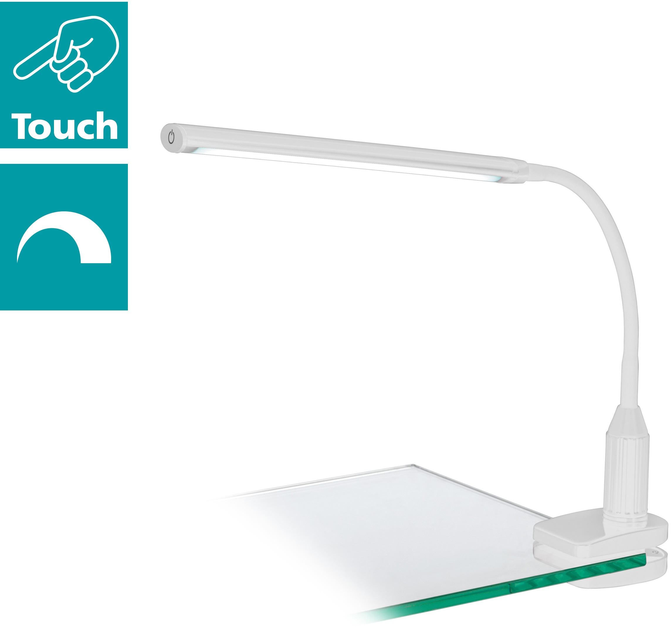 EGLO Klemmleuchte »LAROA«, 1 flammig, Leuchtmittel LED-Board   LED fest int günstig online kaufen