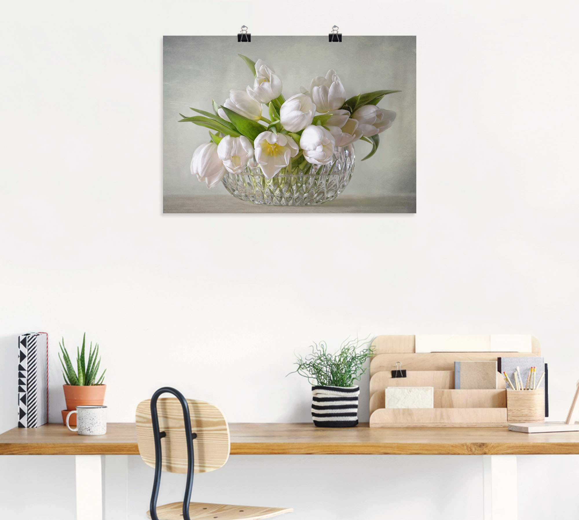 Artland Wandbild »Weiße Tulpen« Blumen 1 Stk. tlg. als Leinwandbild, Poster in verschied. Größen