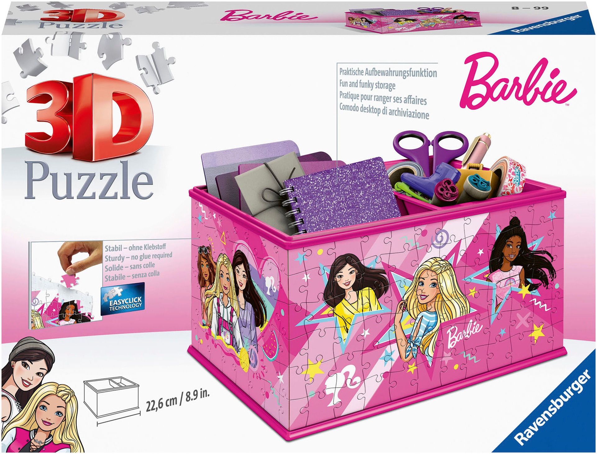 Ravensburger 3D-Puzzle »Aufbewahrungsbox Barbie«, Made in Europe, FSC® - schützt Wald - weltweit