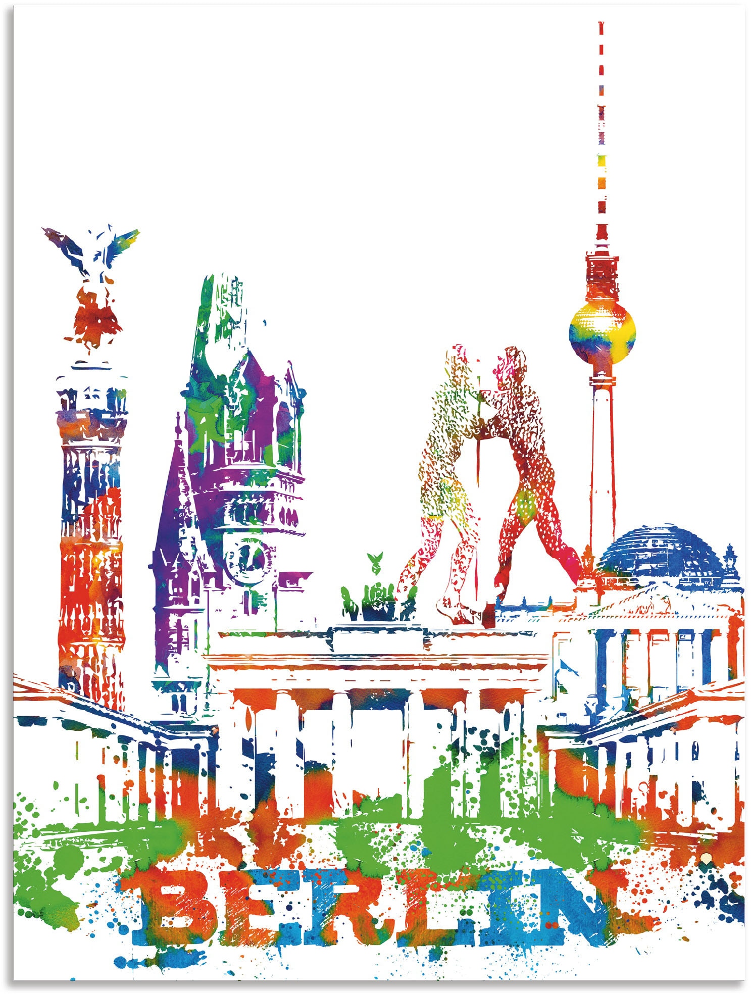 Artland Wandbild »Berlin Grafik«, Berlin, (1 St.), als Alubild, Leinwandbil günstig online kaufen