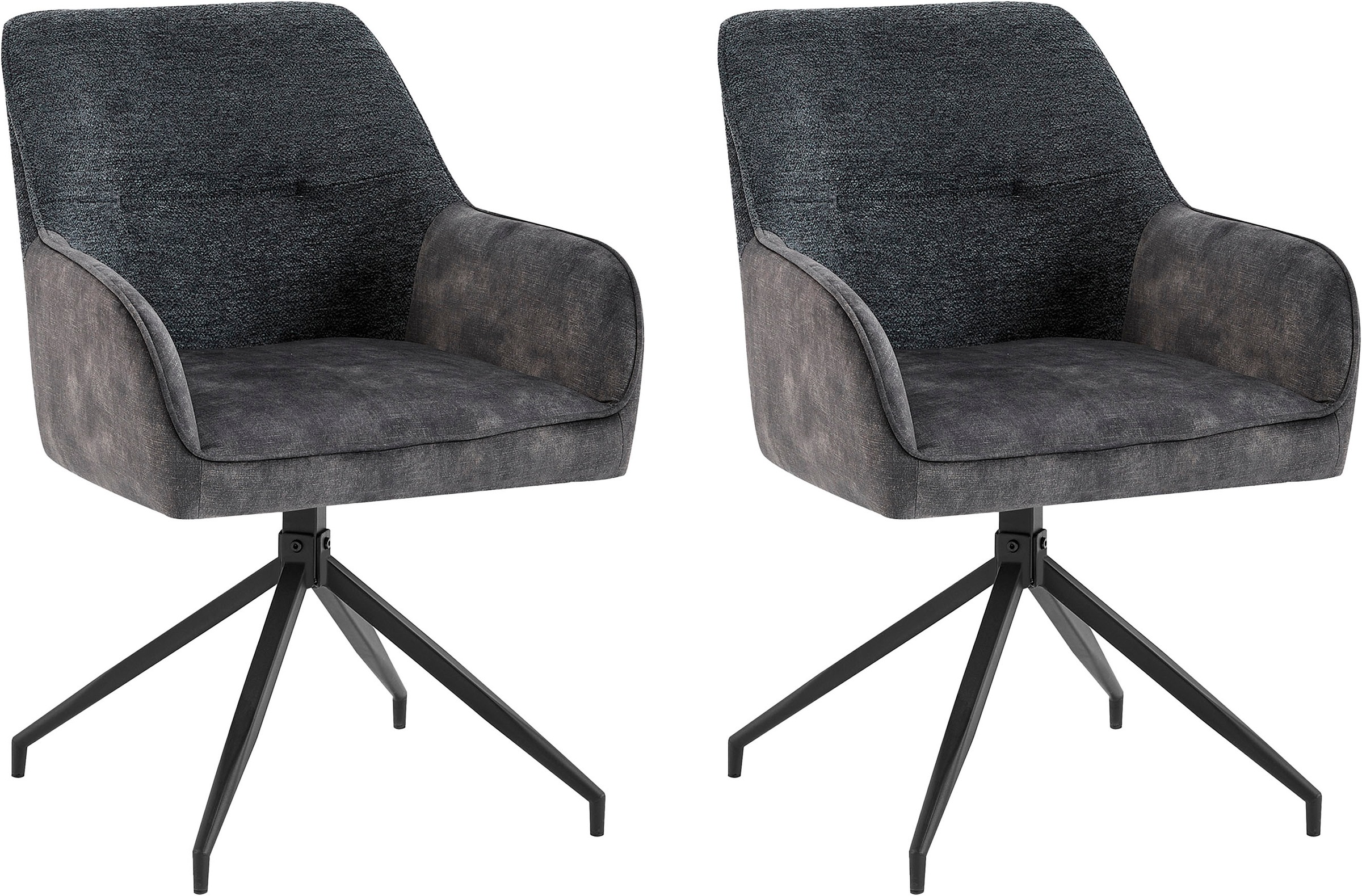 byLIVING Esszimmerstuhl »Jacky 2er-Set«, (Set), 2 St., Samtvelours-Vintage- günstig online kaufen