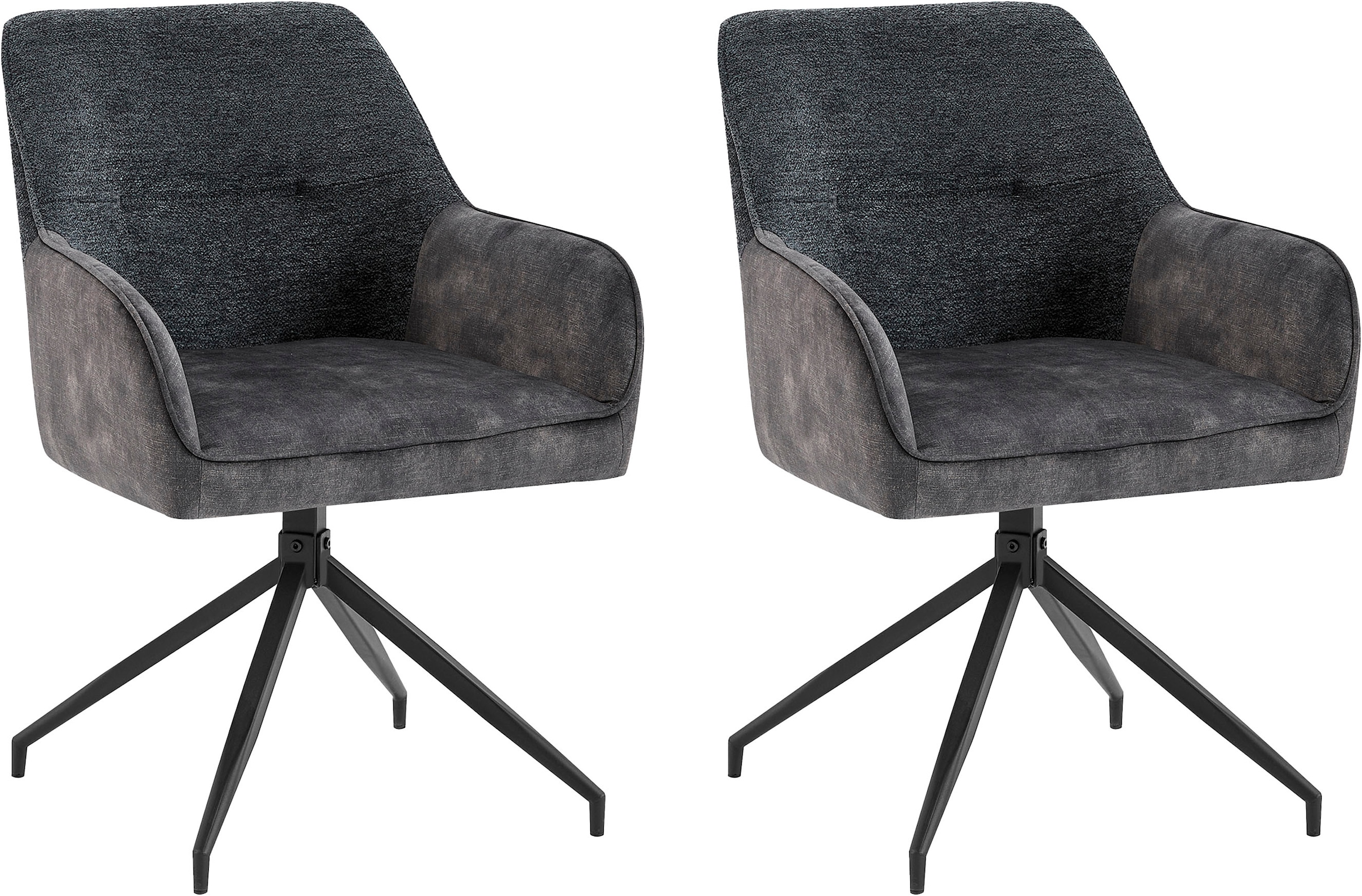 byLIVING Esszimmerstuhl »Jacky 2er-Set« (Set) 2 Stk.drehbarer Stuhl mit Tas günstig online kaufen