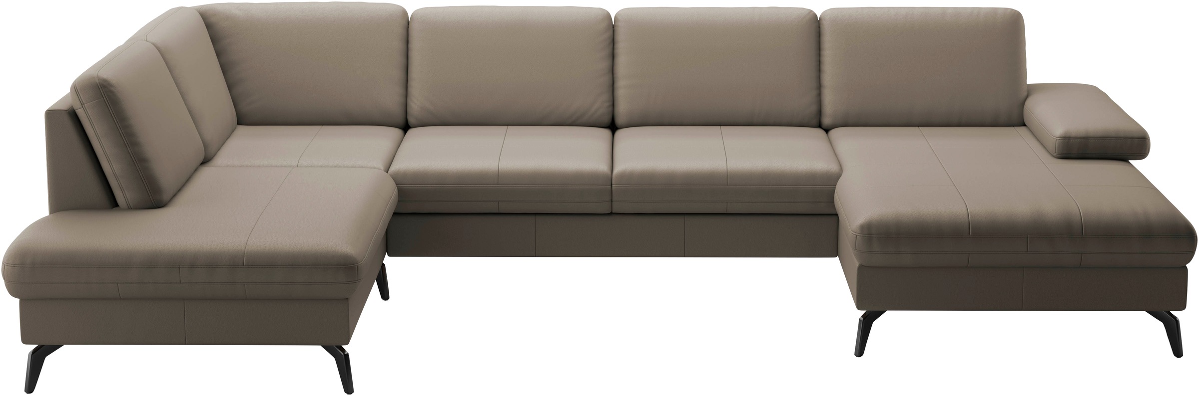 sit&more Wohnlandschaft »Morris U-Form, inkl. Sitztiefenverstellung«, wahlweise mit Armteilverstellung, Bettfunktion & Bettkasten