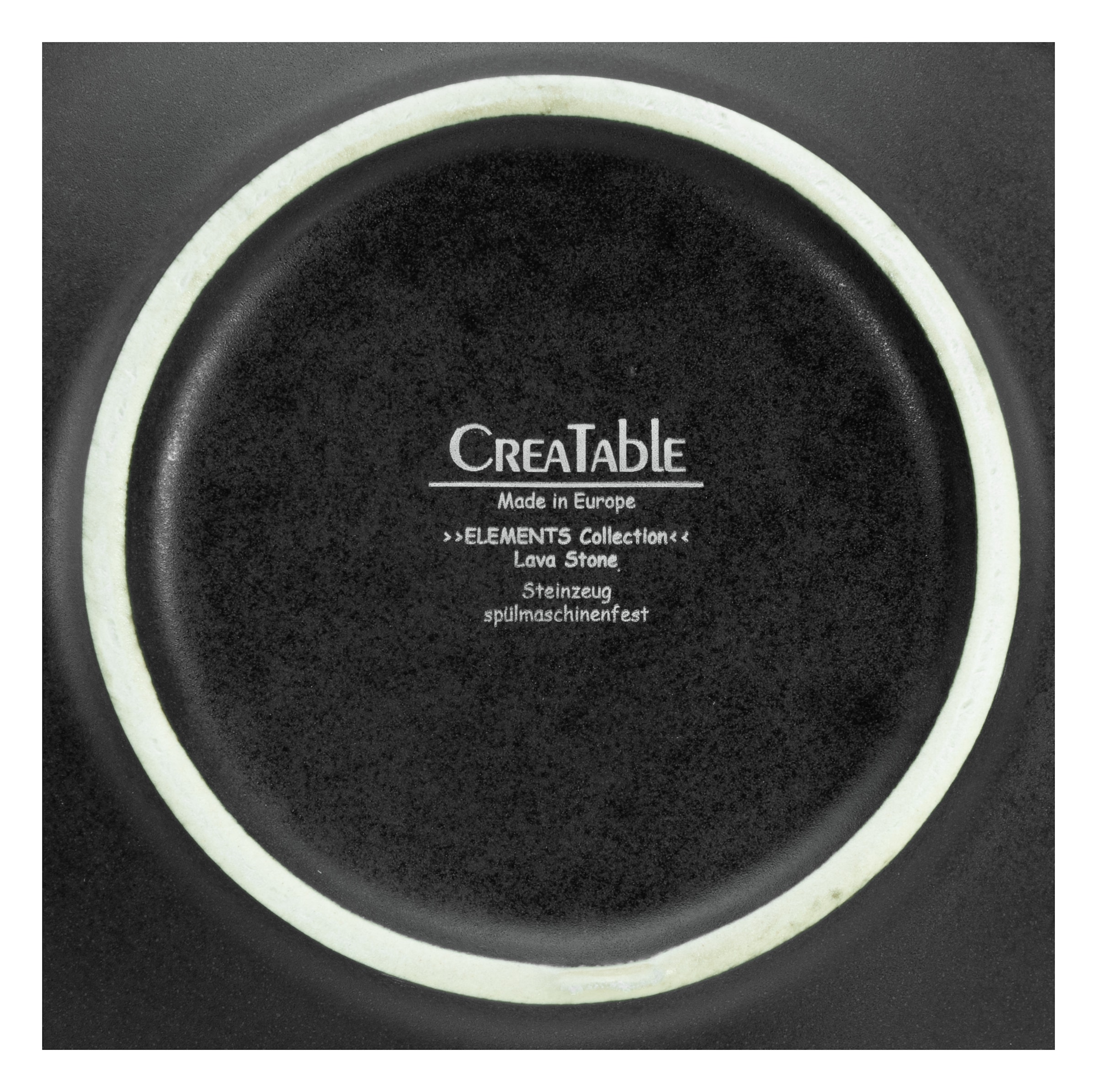 CreaTable Pastateller »Lava Stone Black, Pasta Gourmetteller Set 4-tlg«, (Set, 4 St.), Seidenmatte Glasur