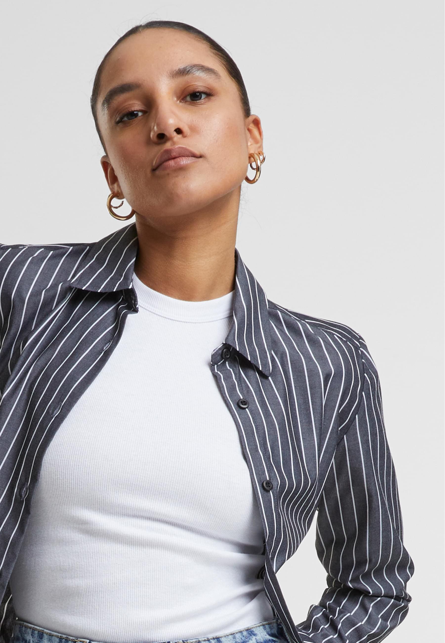 URBAN CLASSICS Klassische Bluse »Urban Classics Ladies Striped Blouse«