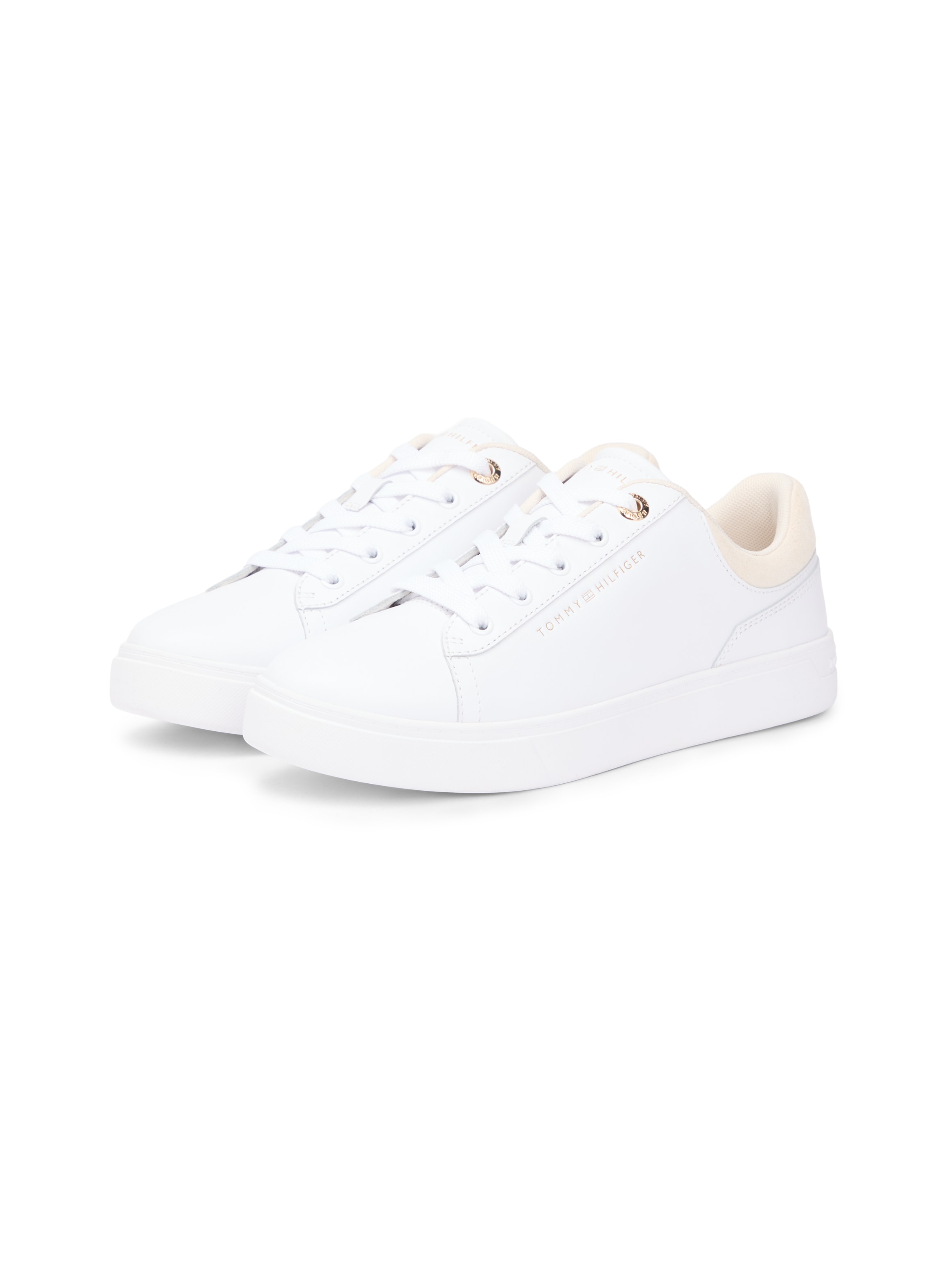 Tommy Hilfiger Plateausneaker »CASUAL CUPSOLE SNEAKER«  , Freizeitschuh, Halbschuh, Schnürschuh, Kontrastbesatz an der Ferse