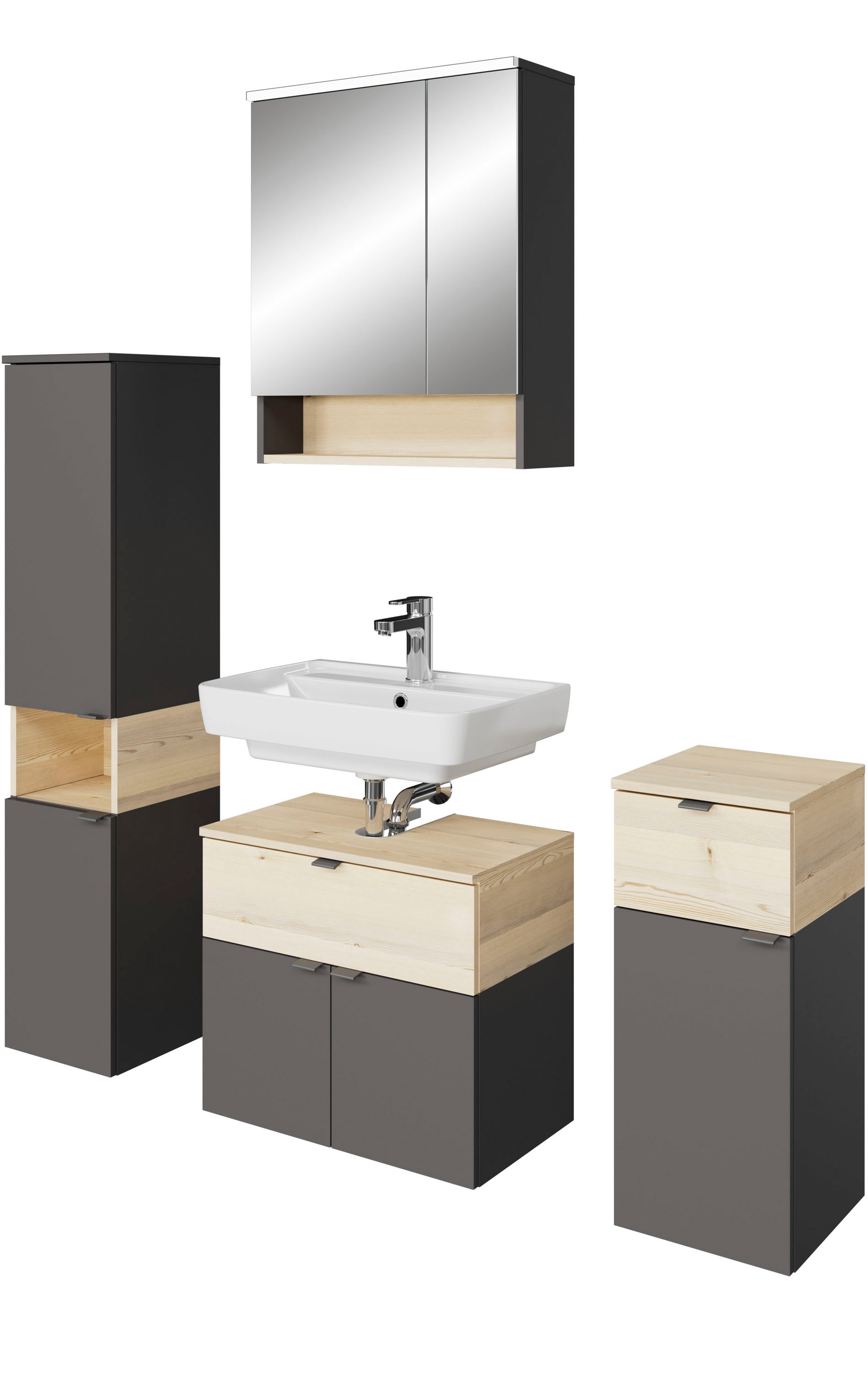 Saphir Badmöbel-Set »Quickset 394«, (Komplett-Set, 4 St.) günstig online kaufen