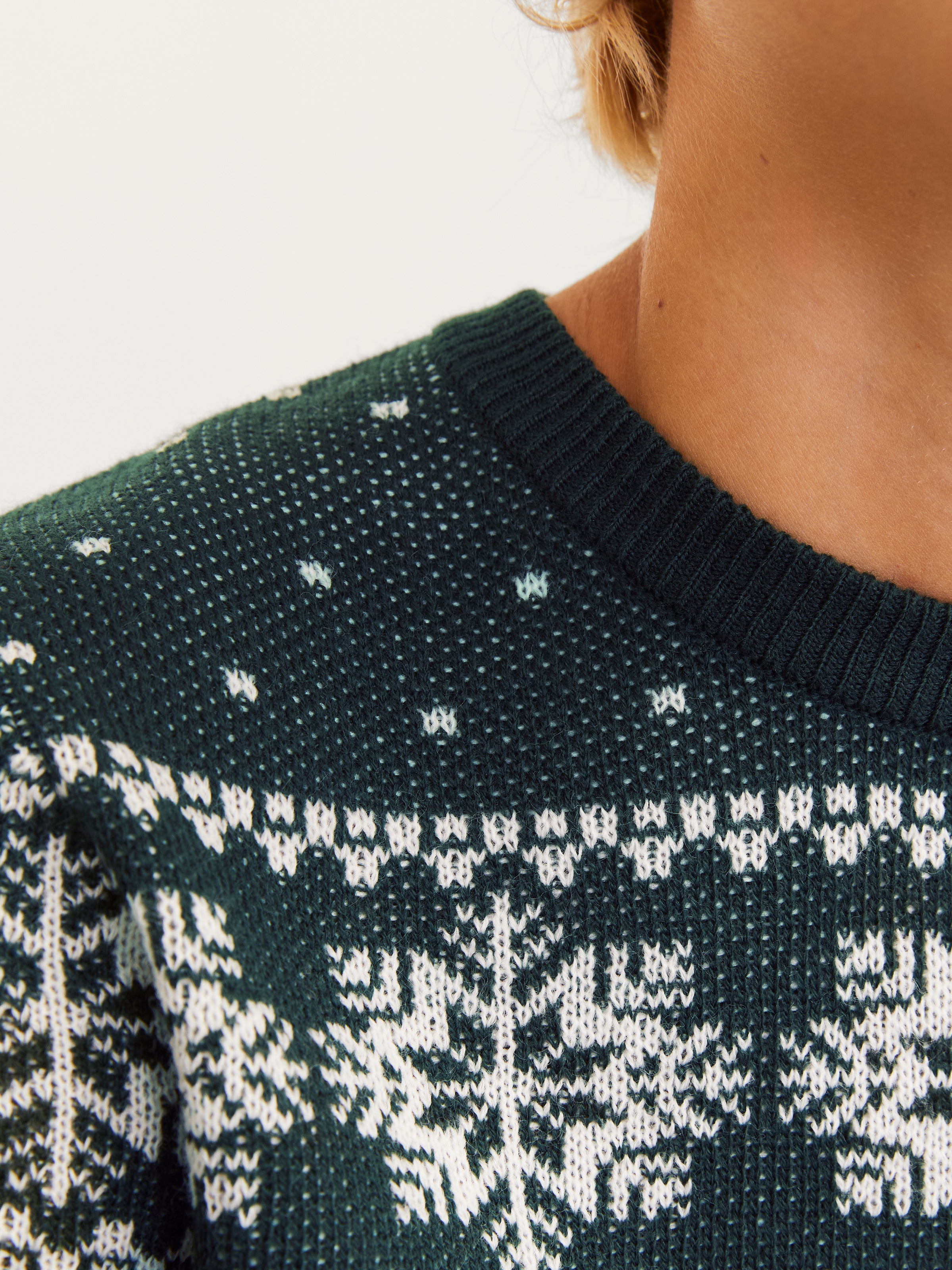 Jack & Jones Junior Rundhalspullover »JJXMAS GABRIEL KNIT CREW NECK JNR«, mit weihnachtlichem Muster