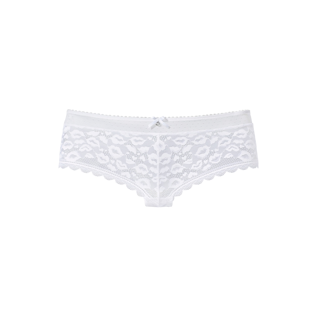 Vivance Panty, aus Spitze in Kussmund-Optik und weichem Mesh-Material