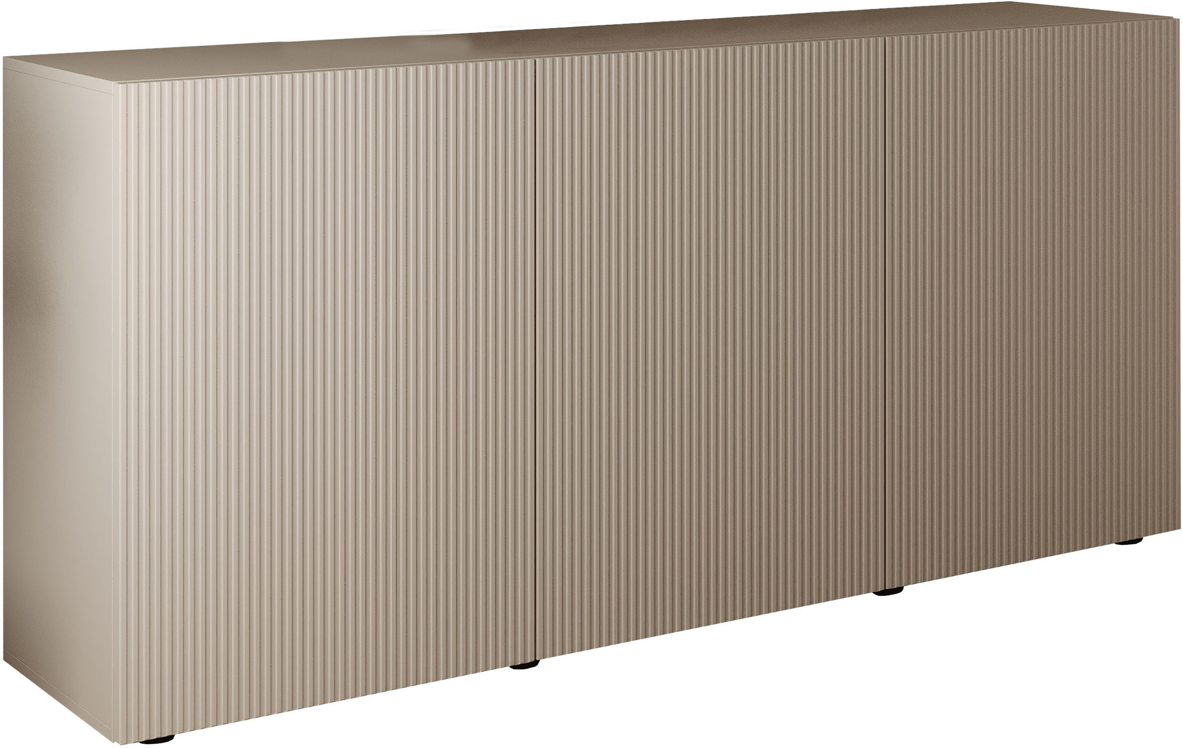 INOSIGN Sideboard »Rio Breite 181 cm, Kommode mit 3 Türen, Anrichte,«, geriffelte Front, modern u. elegant, viel Stauraum