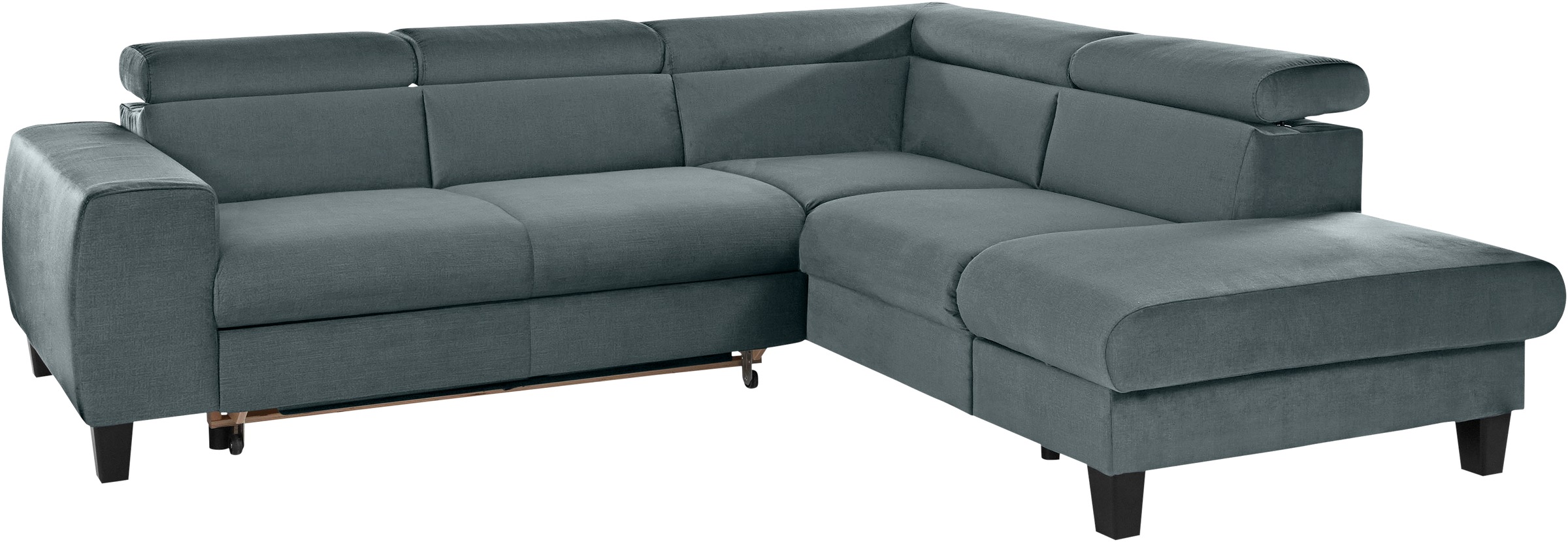 COTTA Ecksofa »Morven L-Form mit Kopfteilverstellung«, wahlweise mit Bettfunktion, Bettkasten & Wireless-Charger