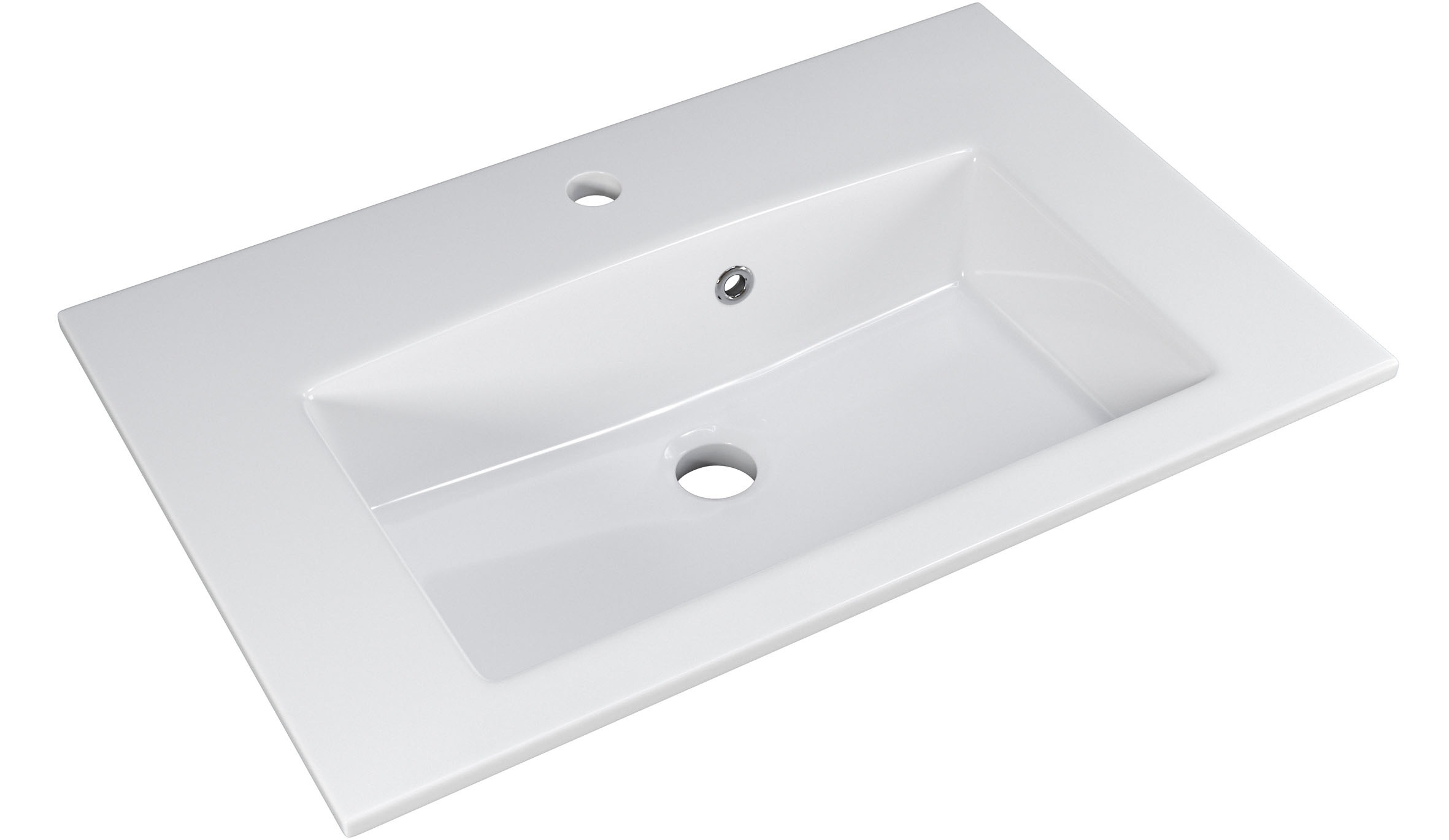 Saphir Badmöbel-Set »Trentino 2-teilig Mineralmarmor-Waschtisch mit LED-Spiegelschrank« 3 Stk. tlg.