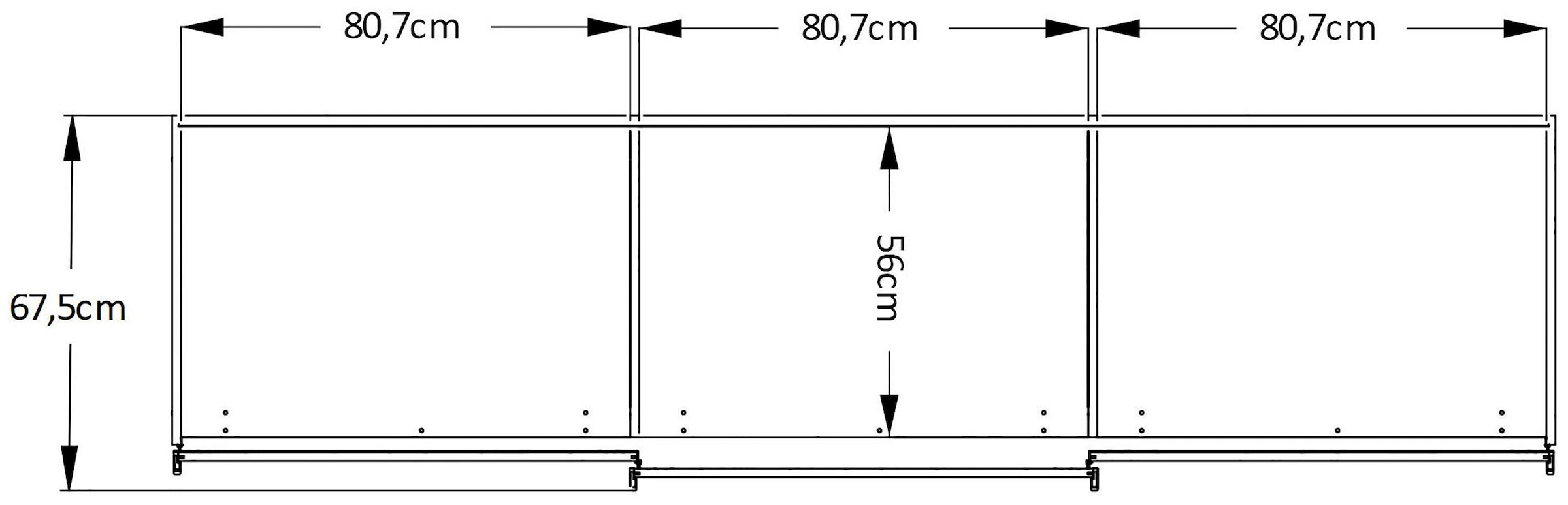 STAUD Schwebetürenschrank »Includo Glas, Made in Germany«