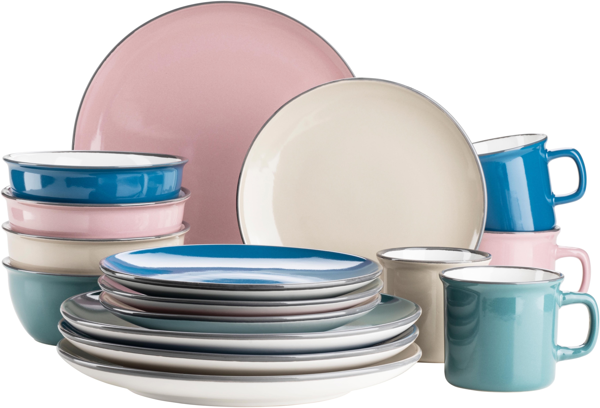 MÄSER Kombiservice »MAILA, Geschirr-Set, Steinzeug« günstig online kaufen