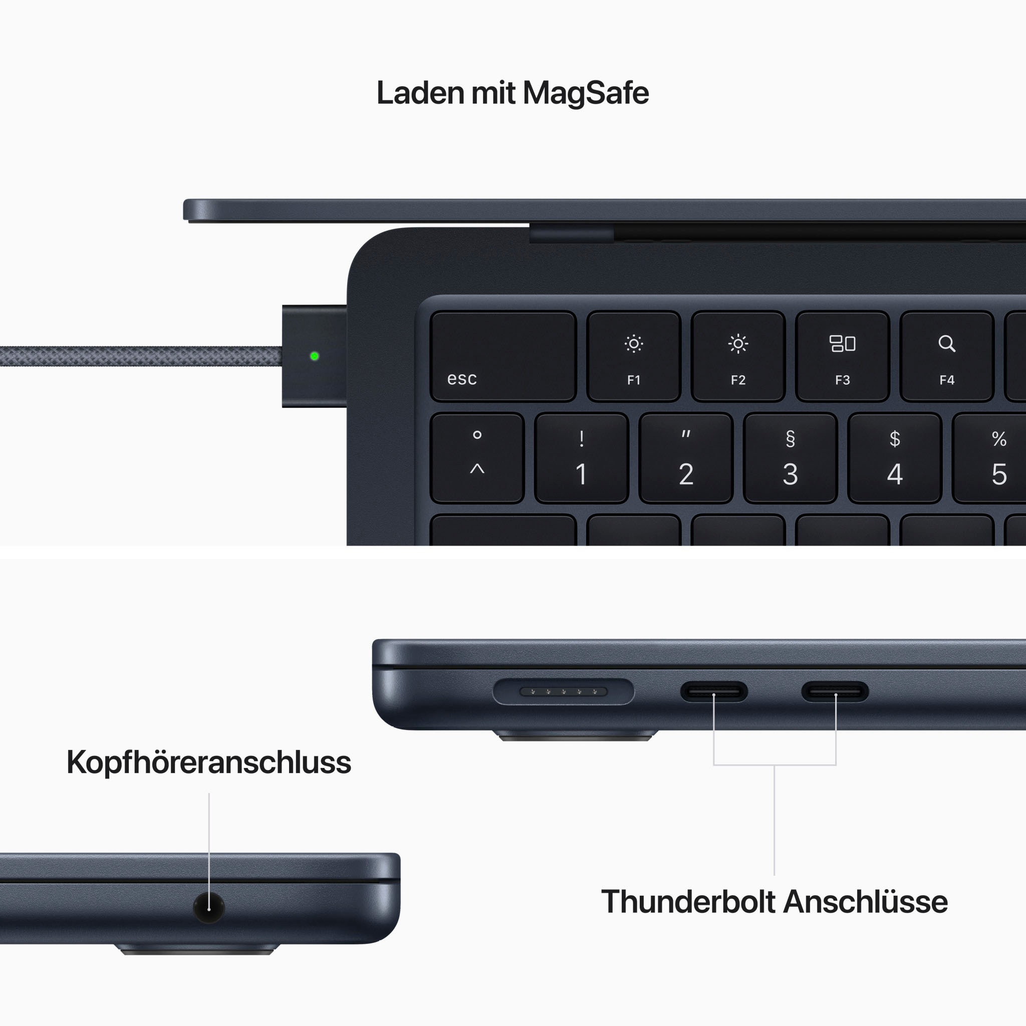 Apple Notebook »CTO MBA13 Z161 M2 8/10 16/1TB DE«, 34,46 cm, / 13,6 Zoll, Apple, M2, 10-Core GPU, 1000 GB SSD